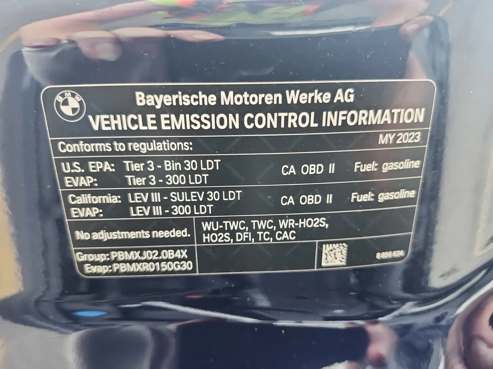 Emission Sticker Photo
