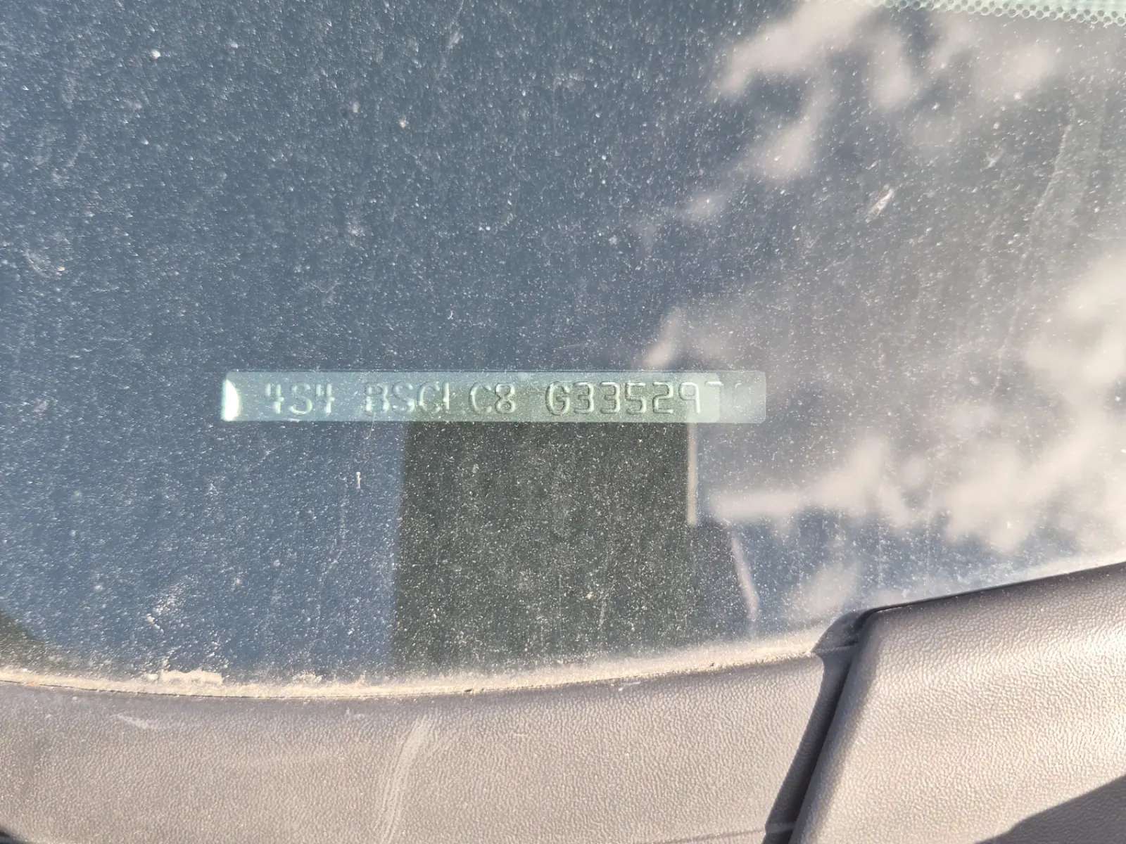 Dash VIN Plate Photo