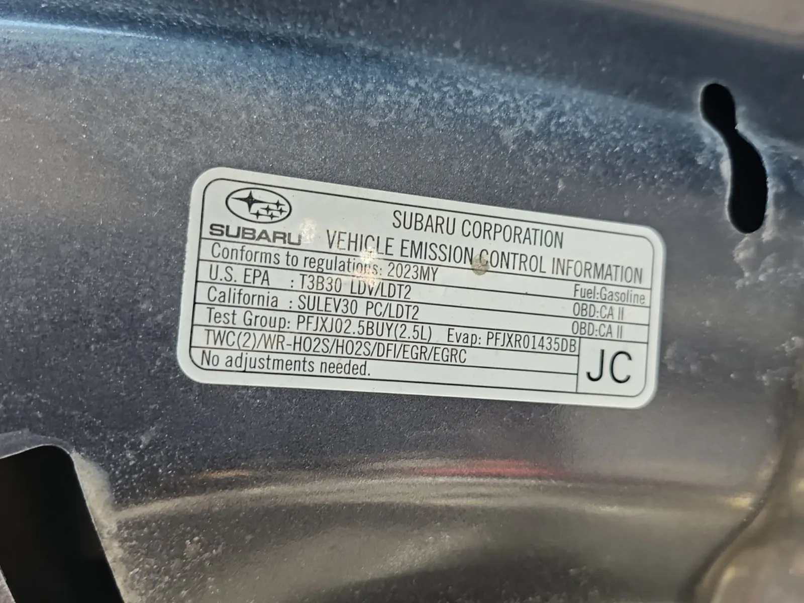 Emission Sticker Photo