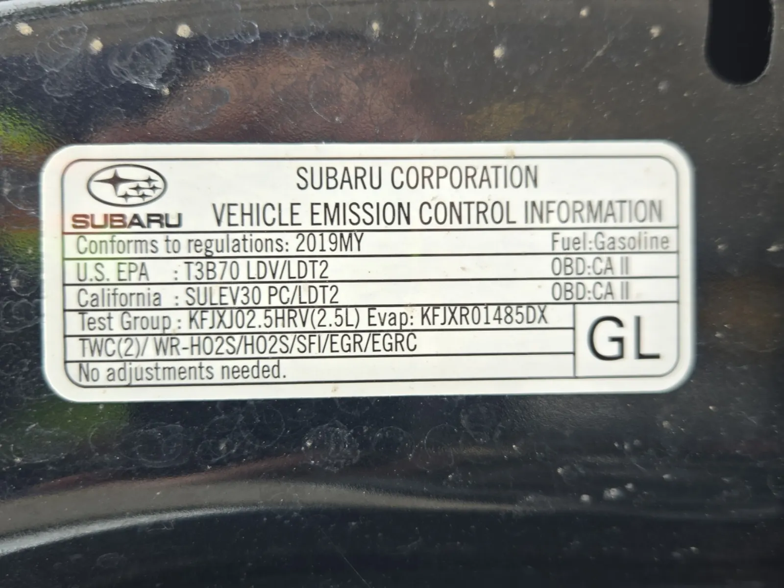 Emission Sticker Photo