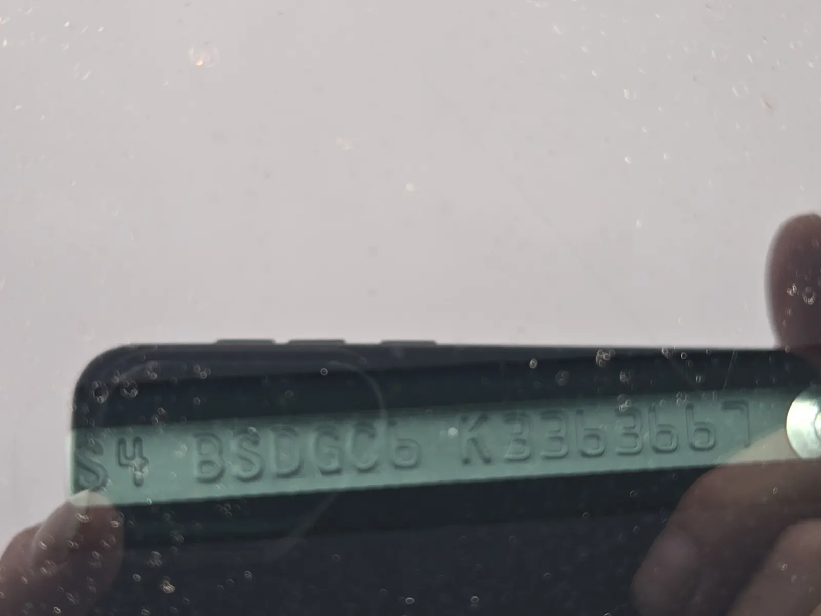 Dash VIN Plate Photo