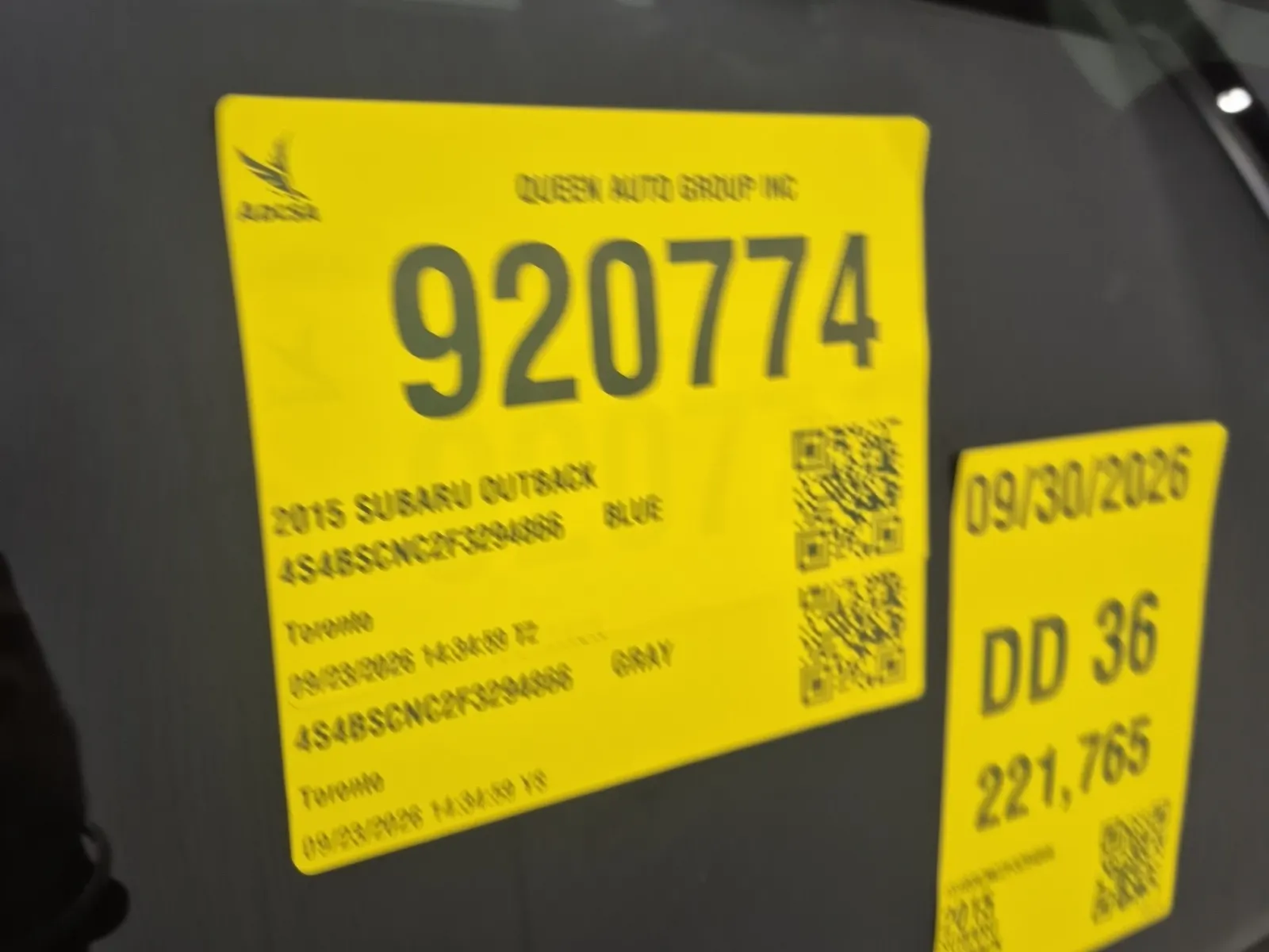 Inventory Label Photo