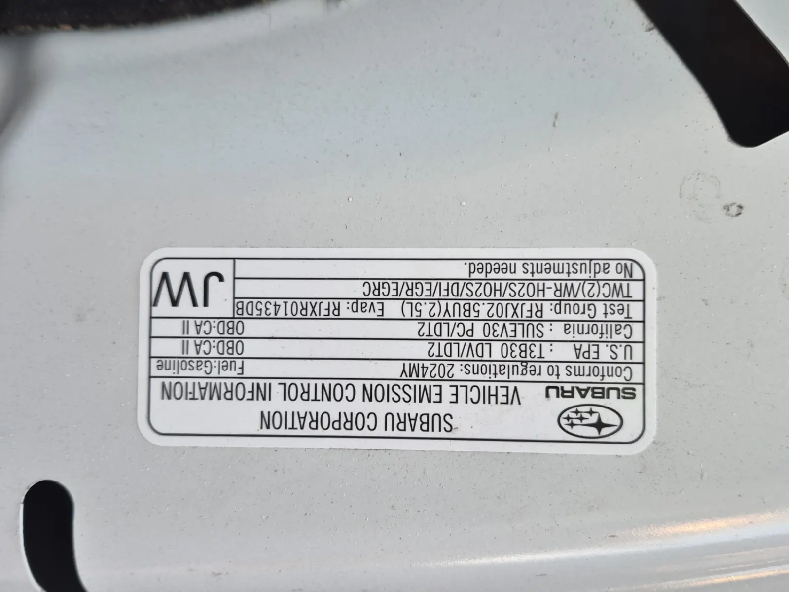 Emission Sticker Photo