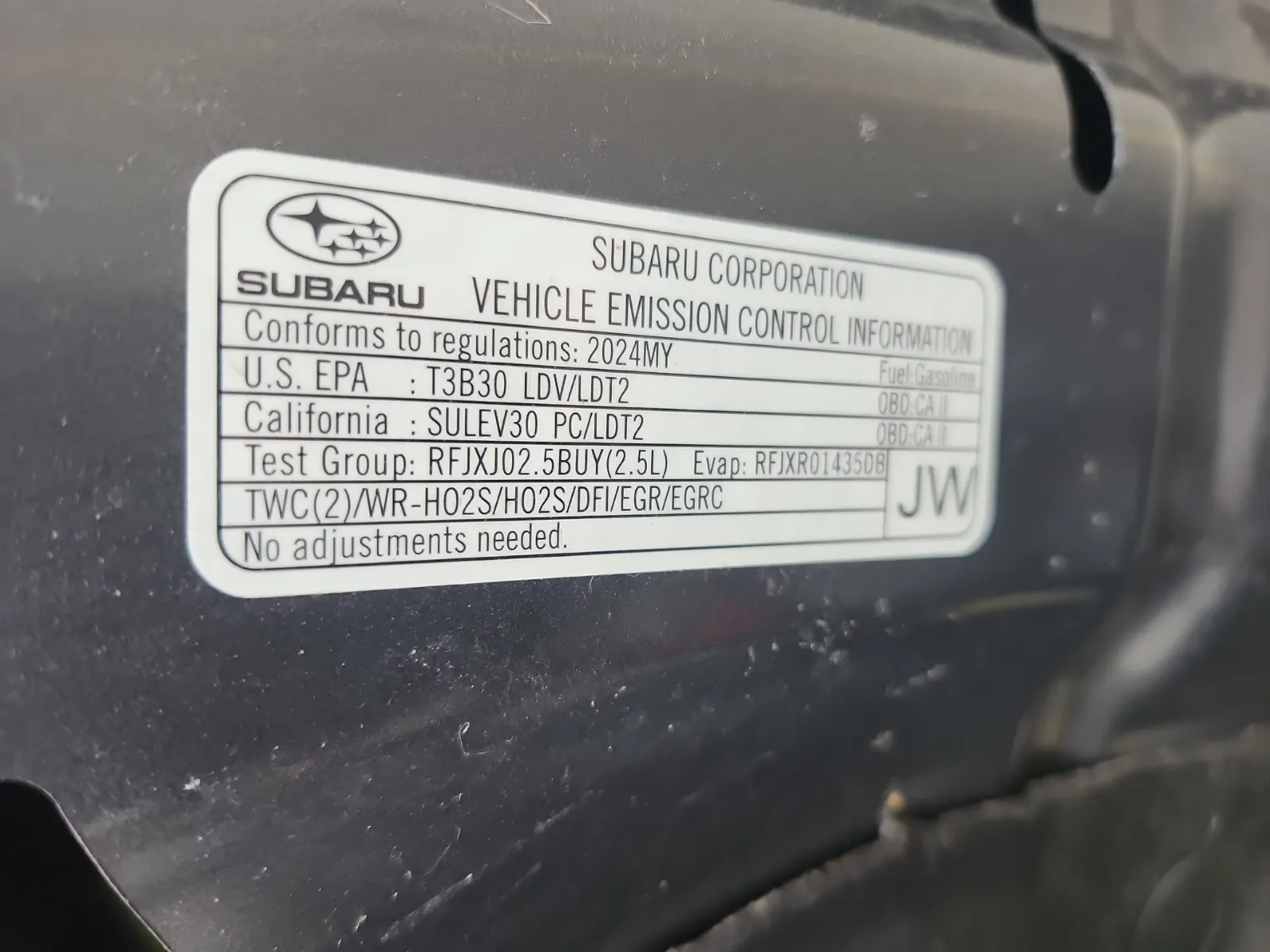 Emission Sticker Photo