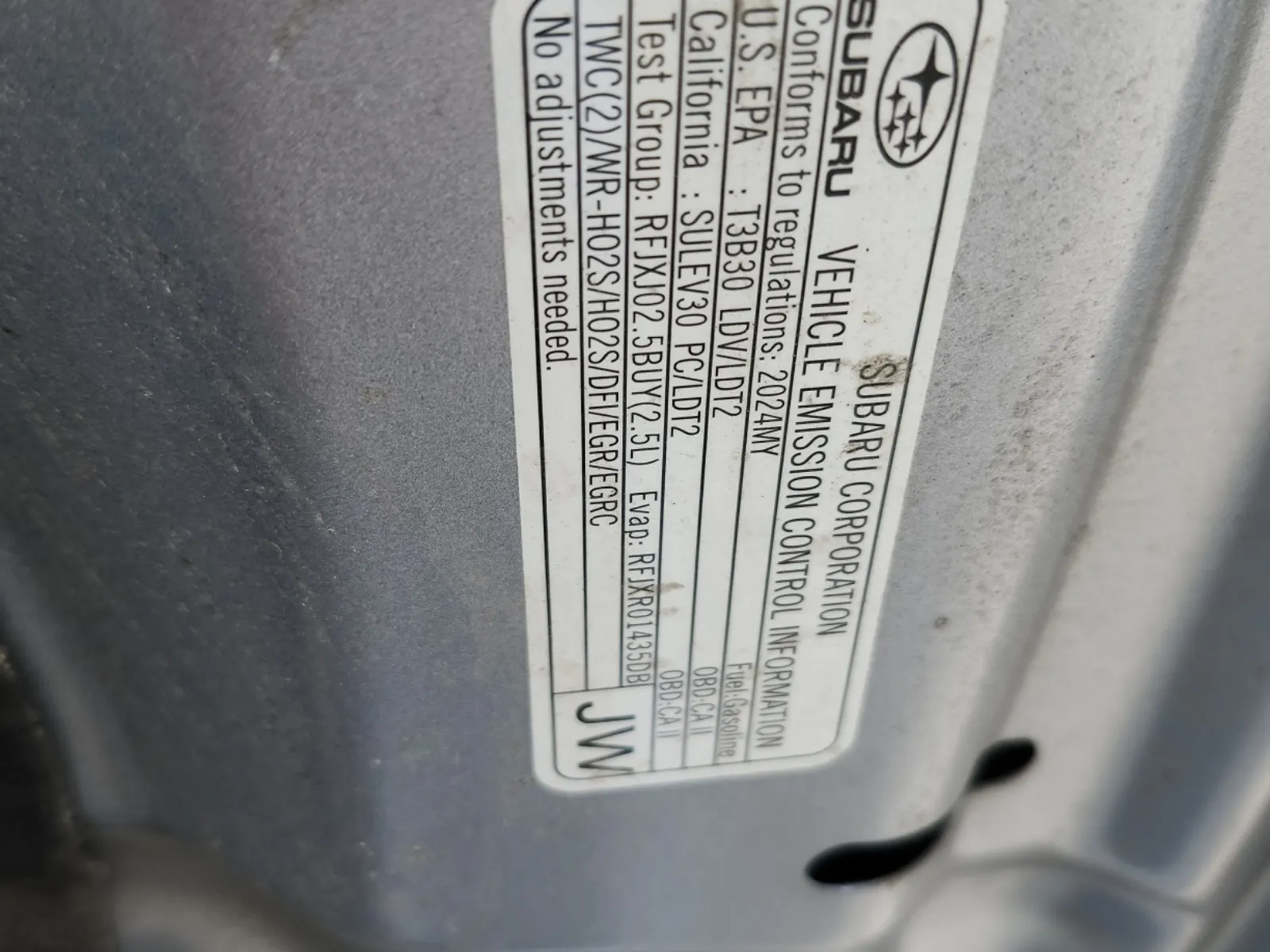 Emission Sticker Photo