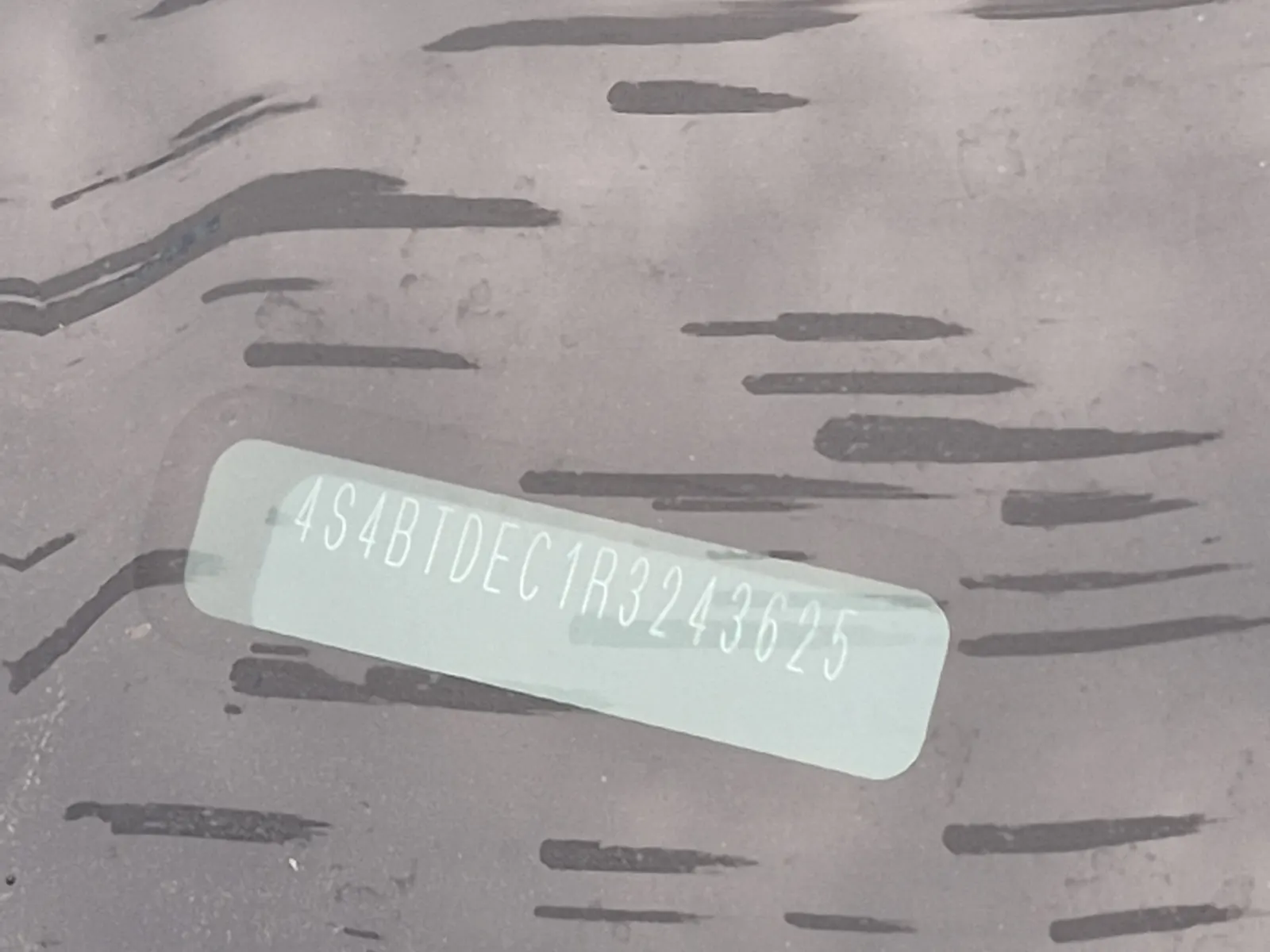 Dash VIN Plate Photo