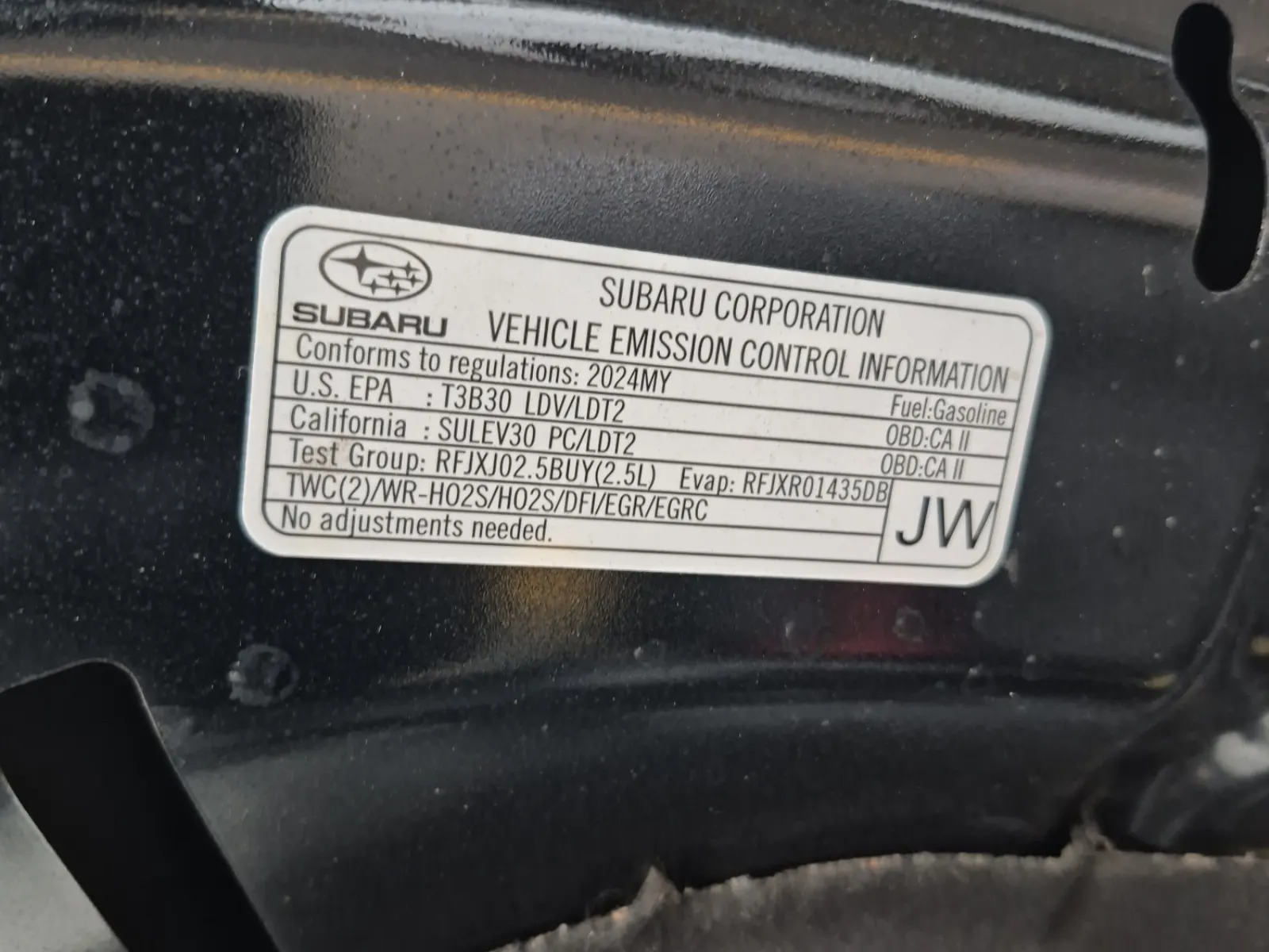 Emission Sticker Photo