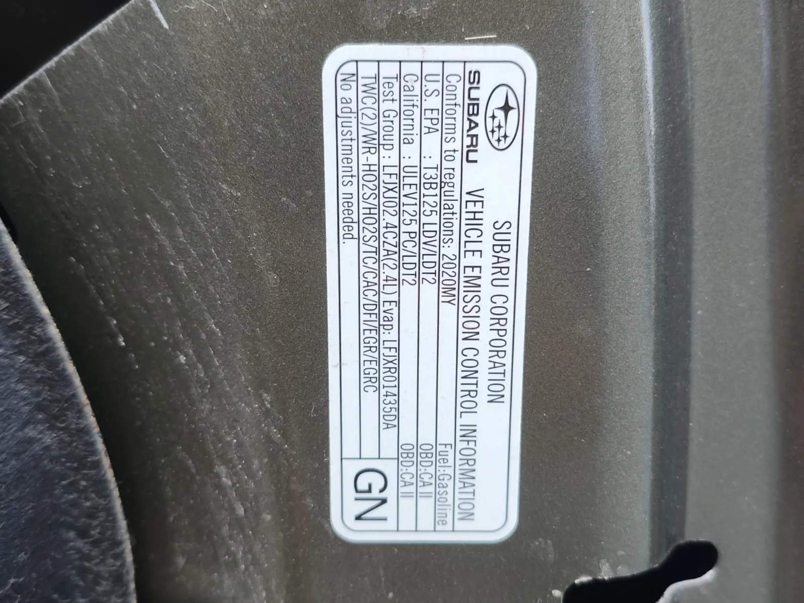 Emission Sticker Photo