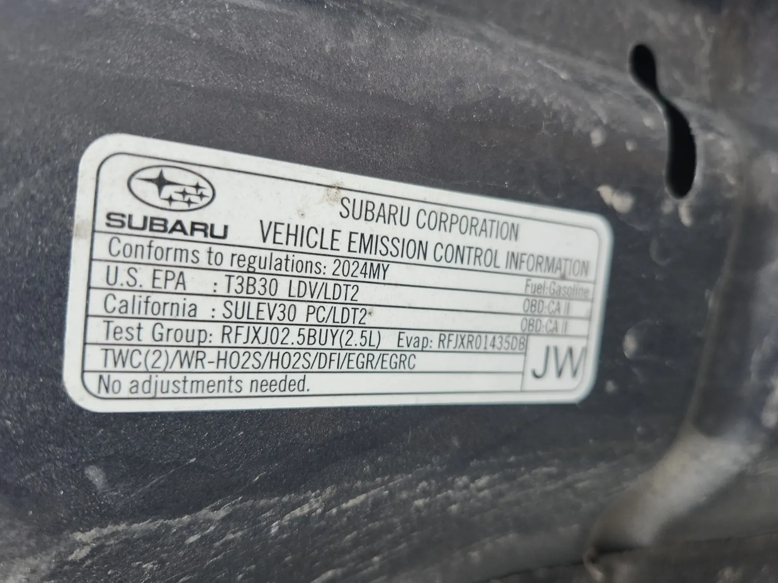 Emission Sticker Photo