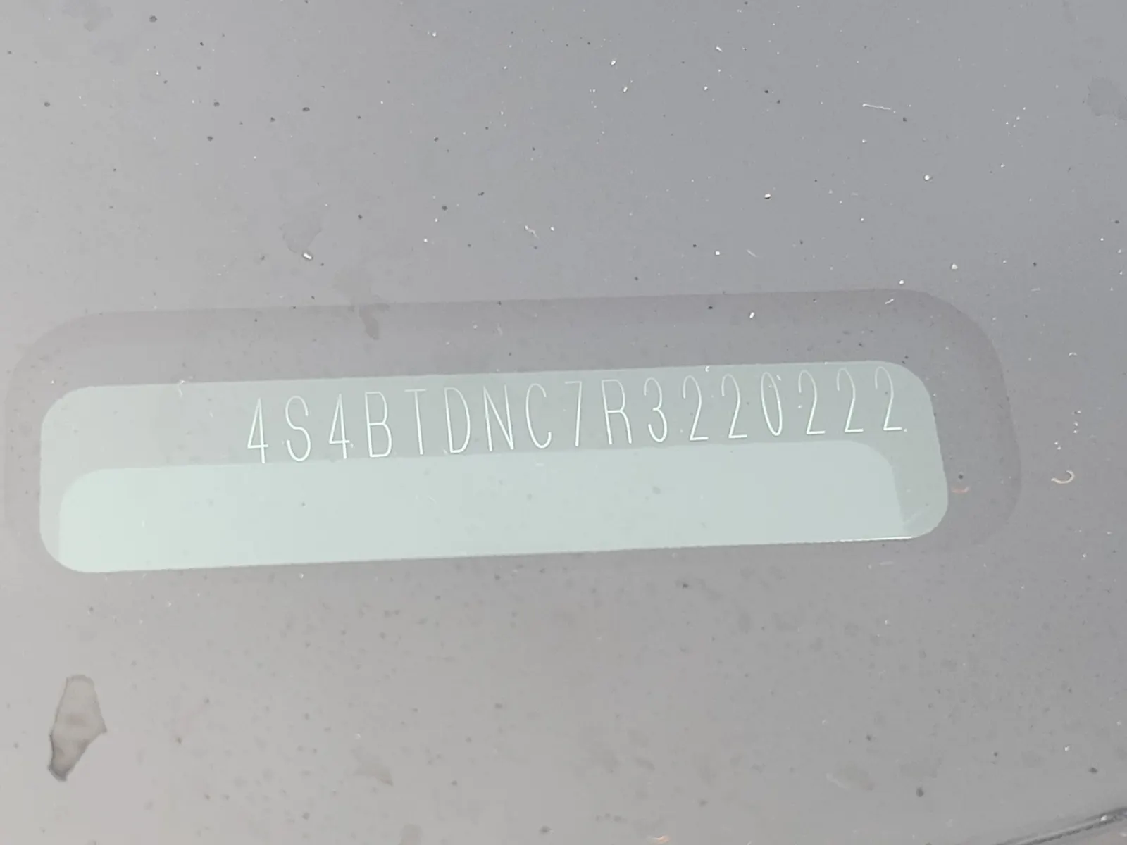 Dash VIN Plate Photo