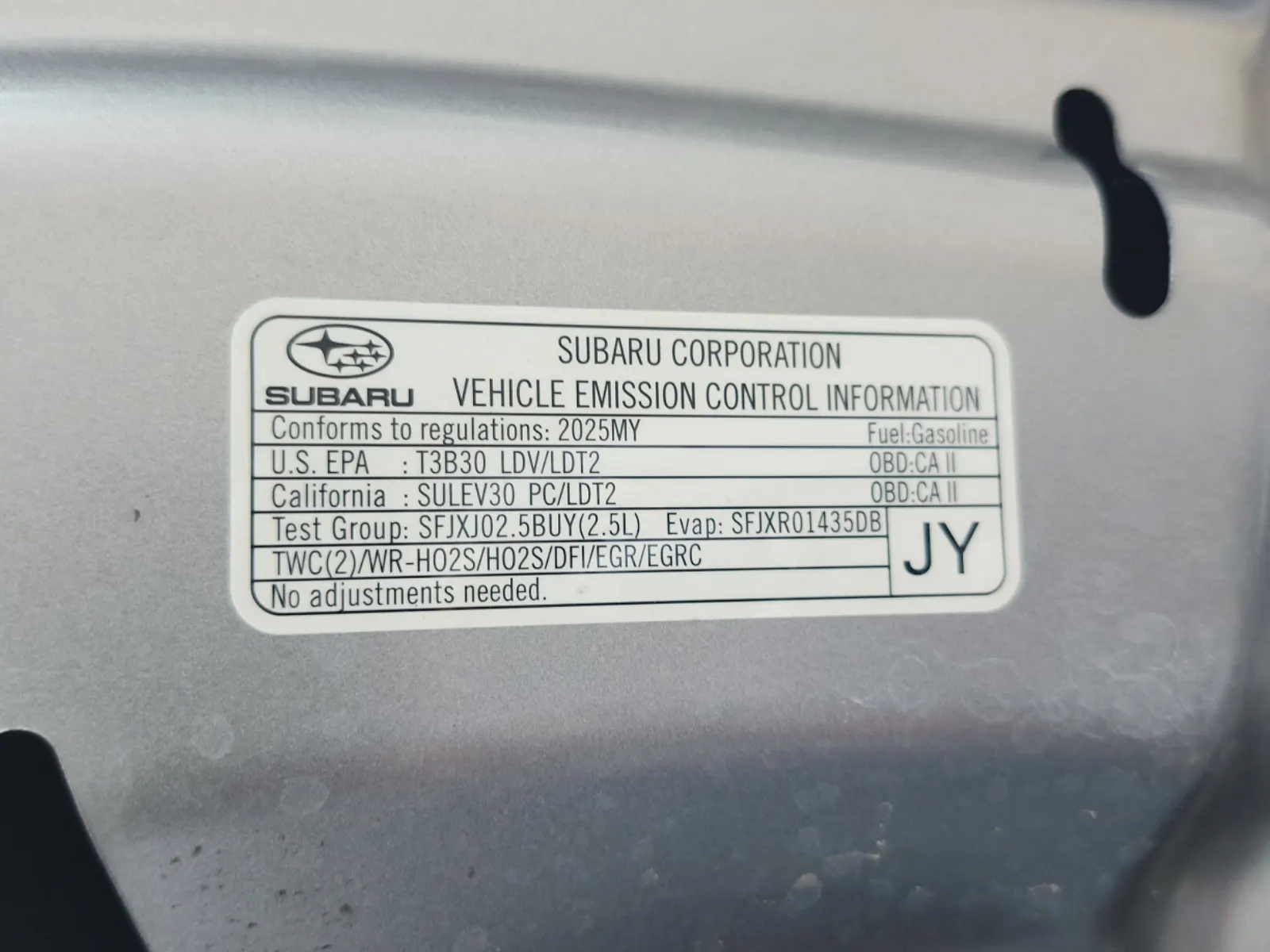 Emission Sticker Photo
