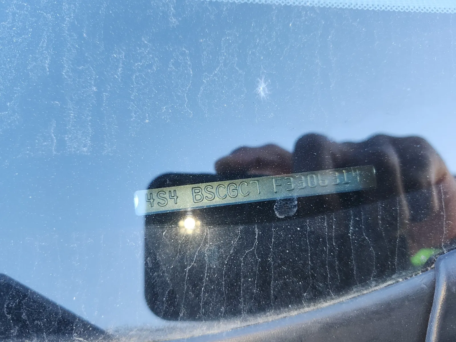 Dash VIN Plate Photo