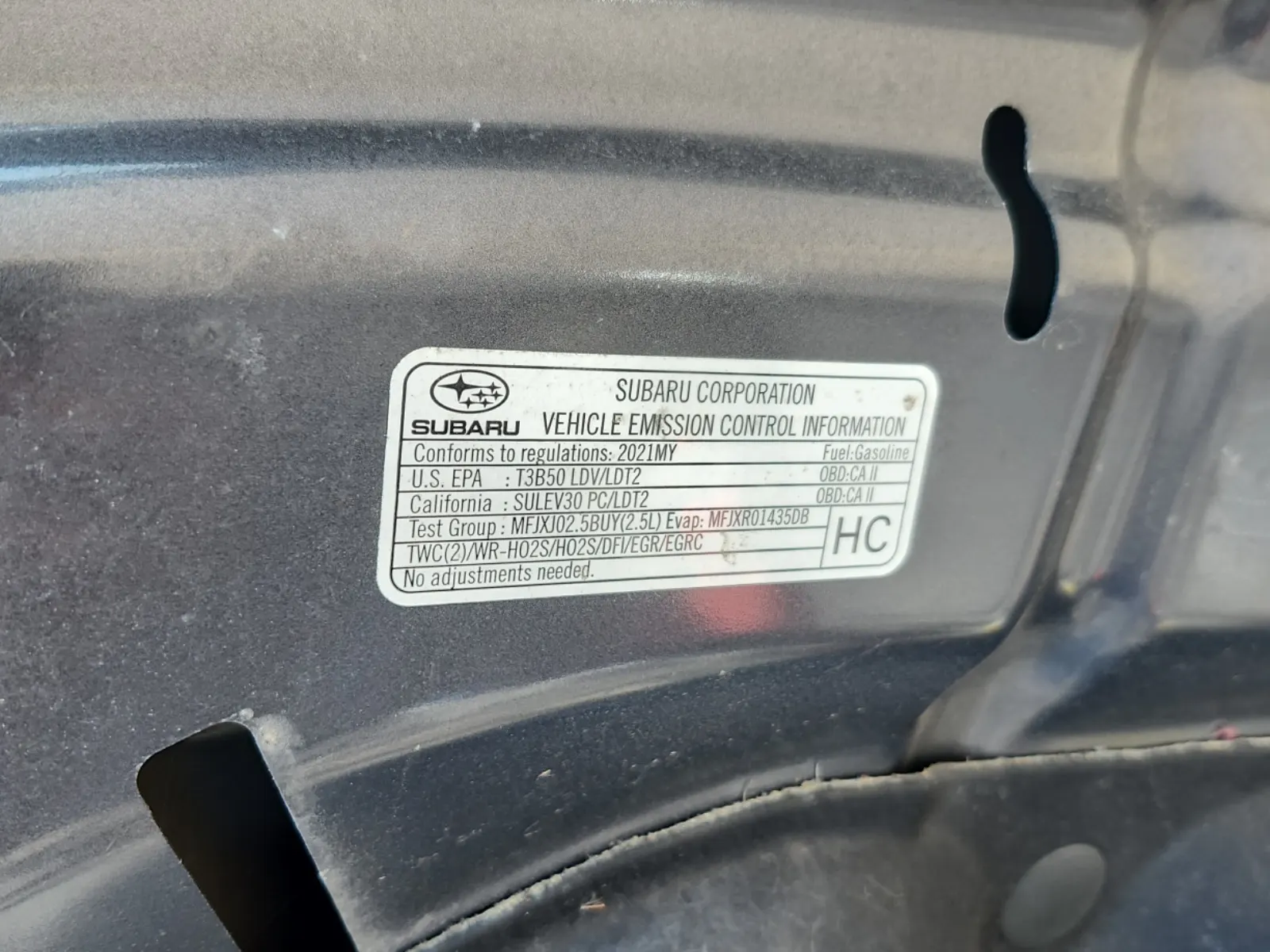 Emission Sticker Photo