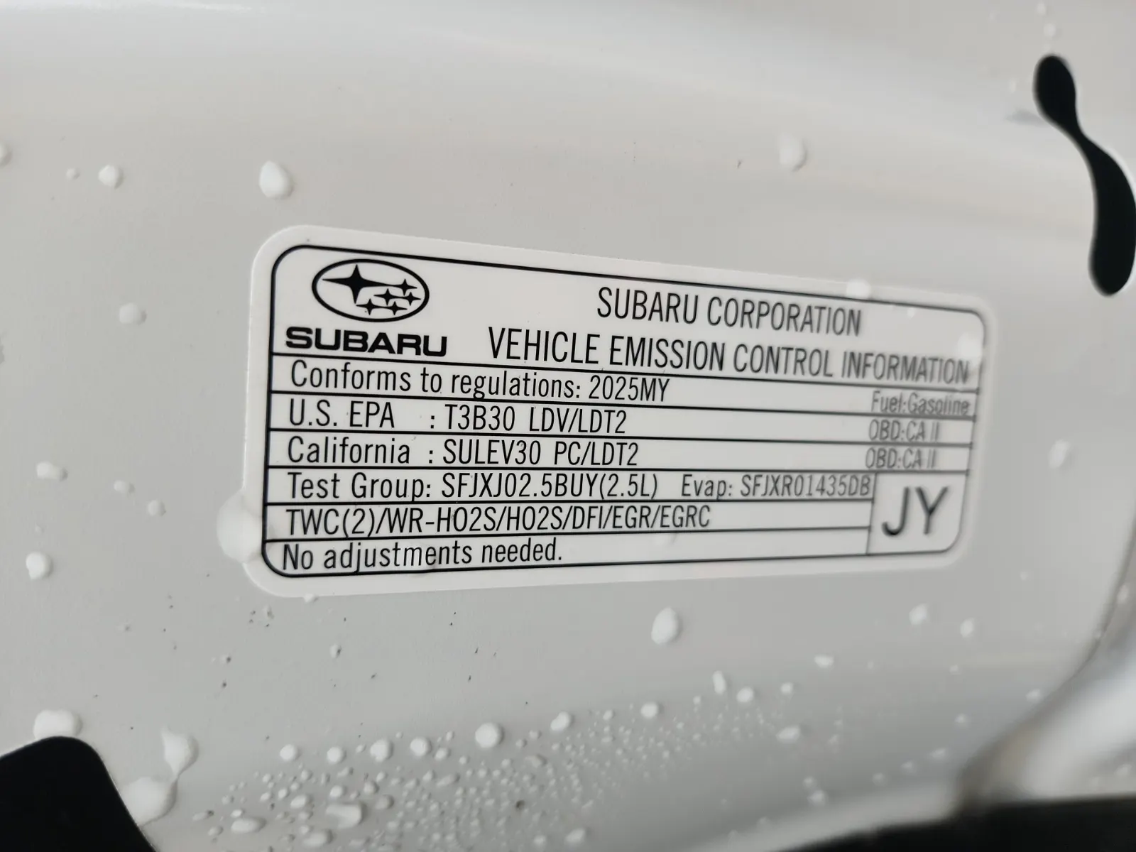 Emission Sticker Photo