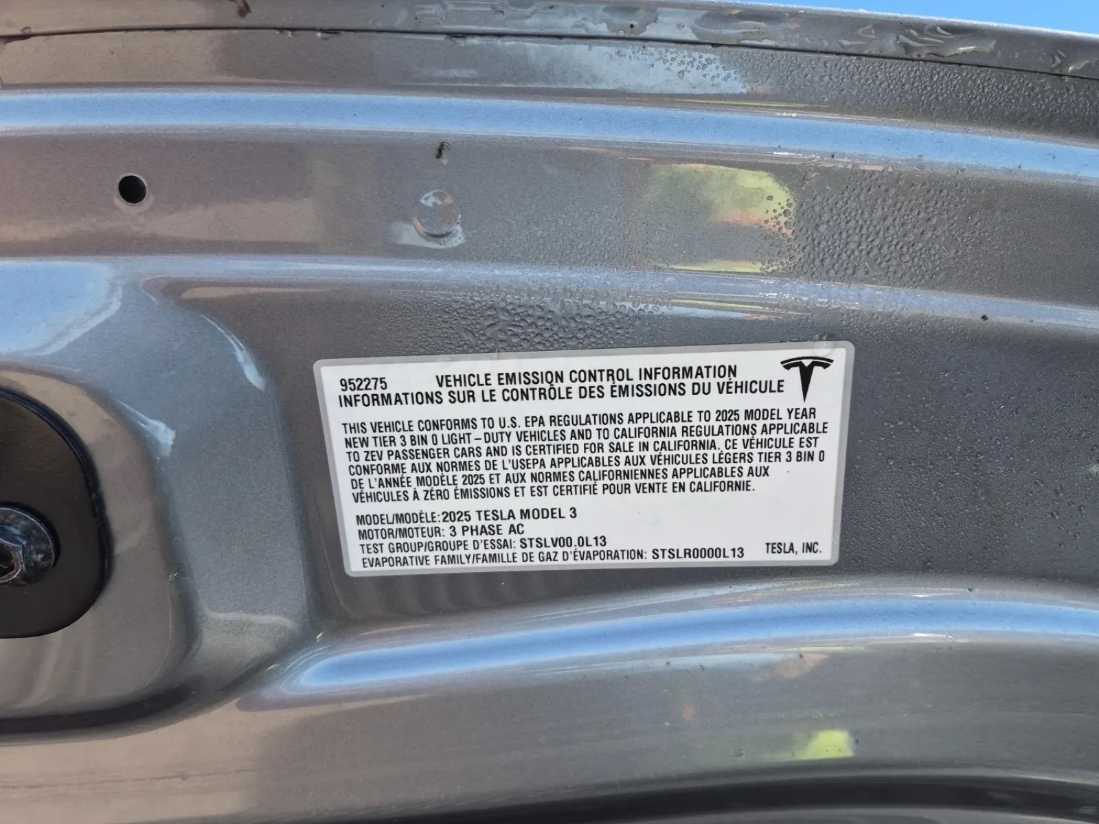 Emission Sticker Photo