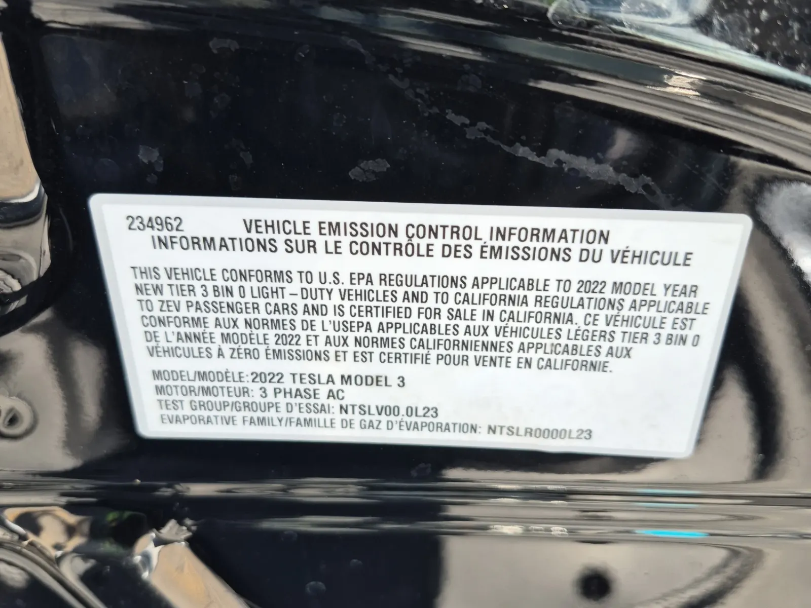 Emission Sticker Photo