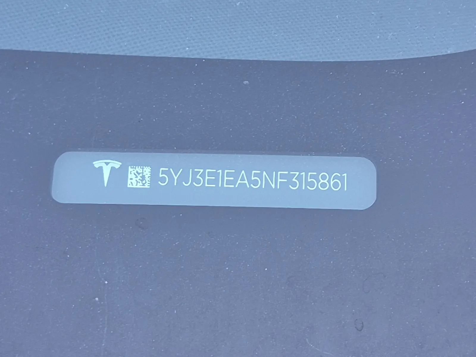 Dash VIN Plate Photo