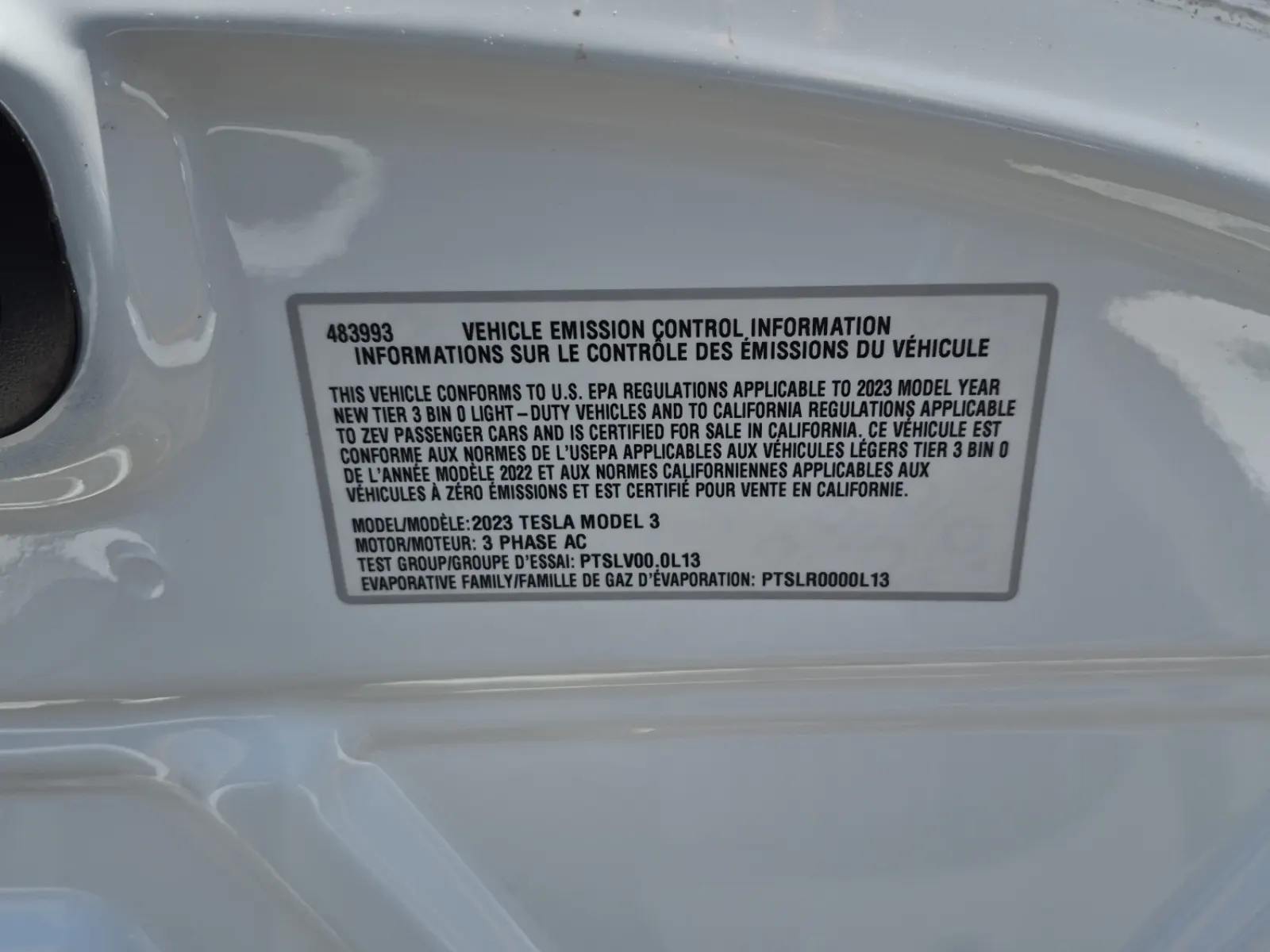 Emission Sticker Photo