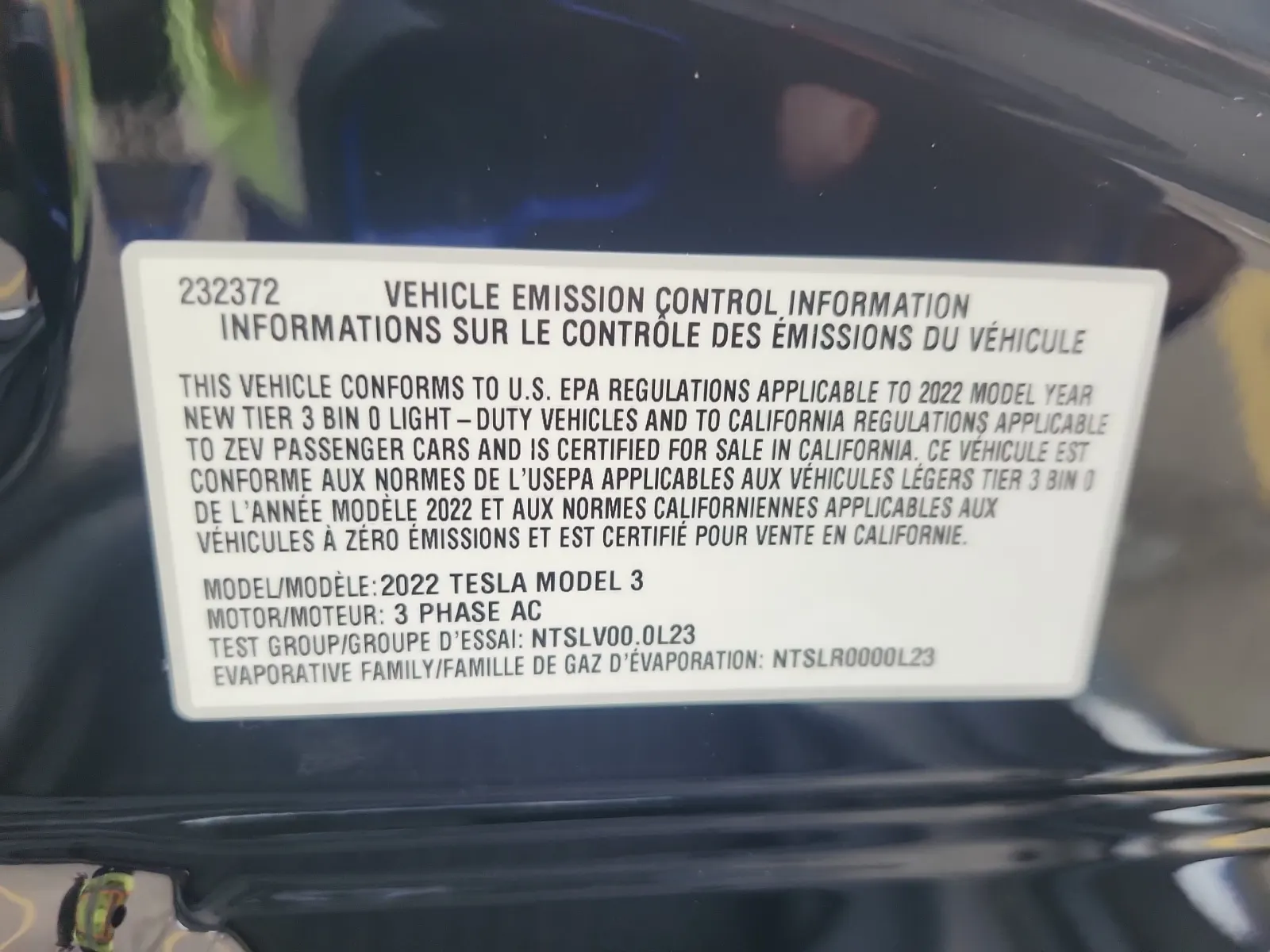 Emission Sticker Photo