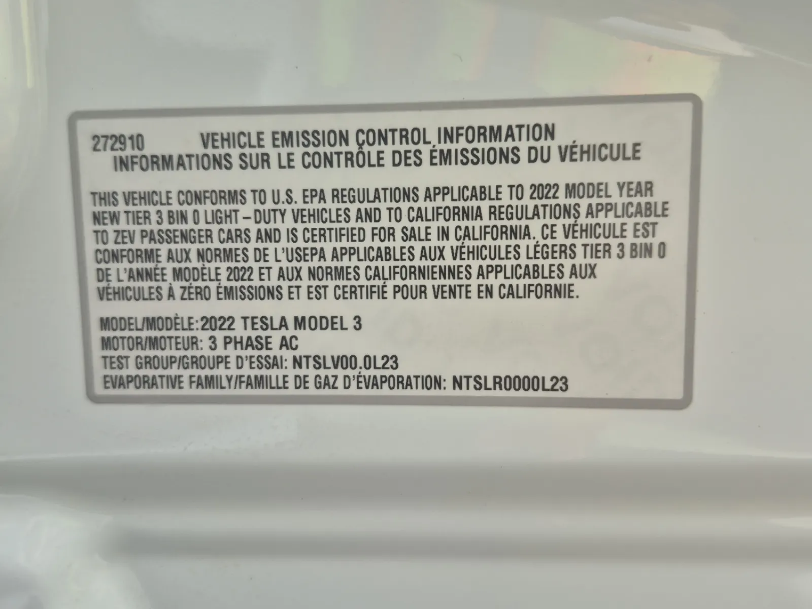 Emission Sticker Photo