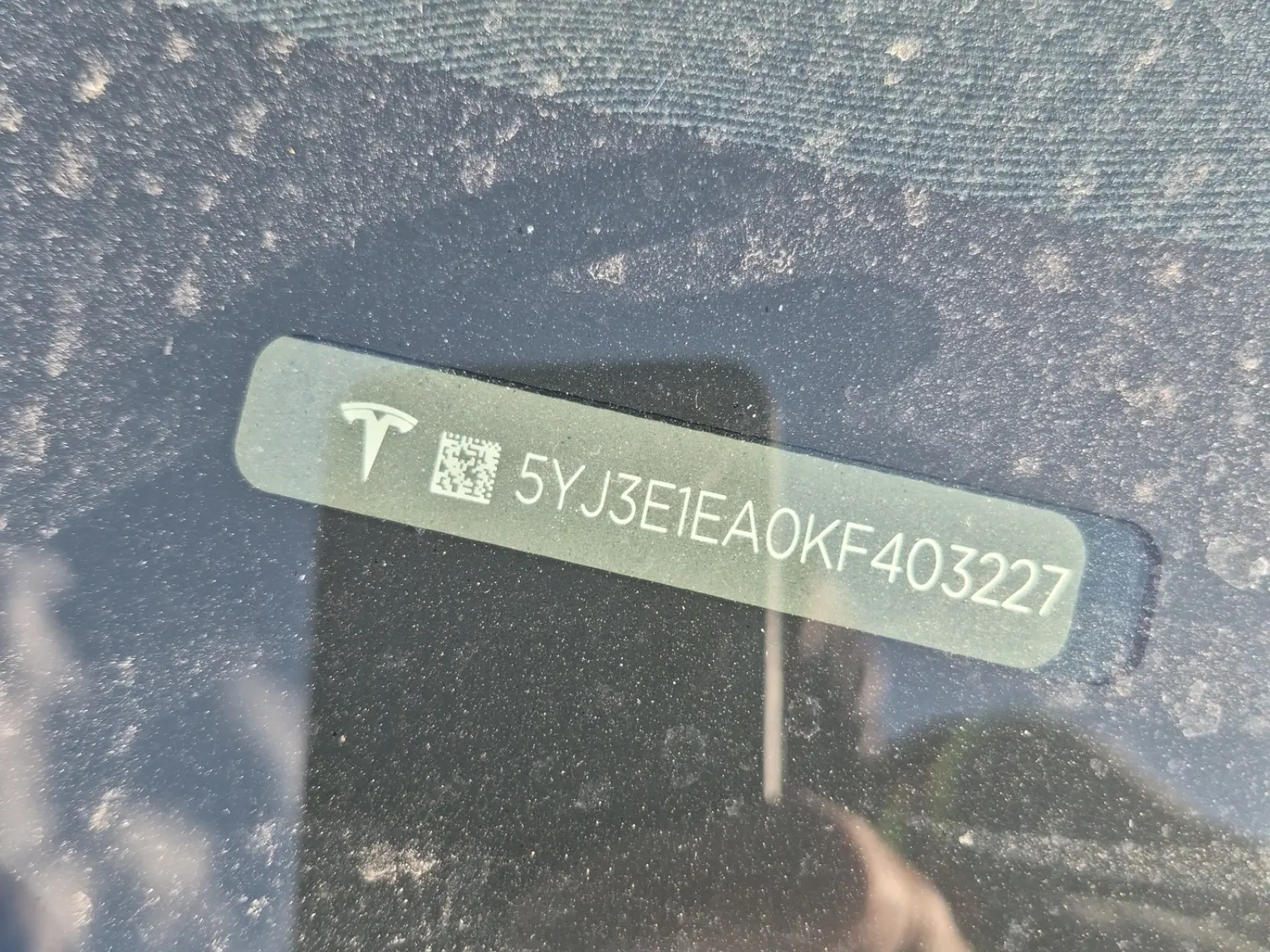 Dash VIN Plate Photo
