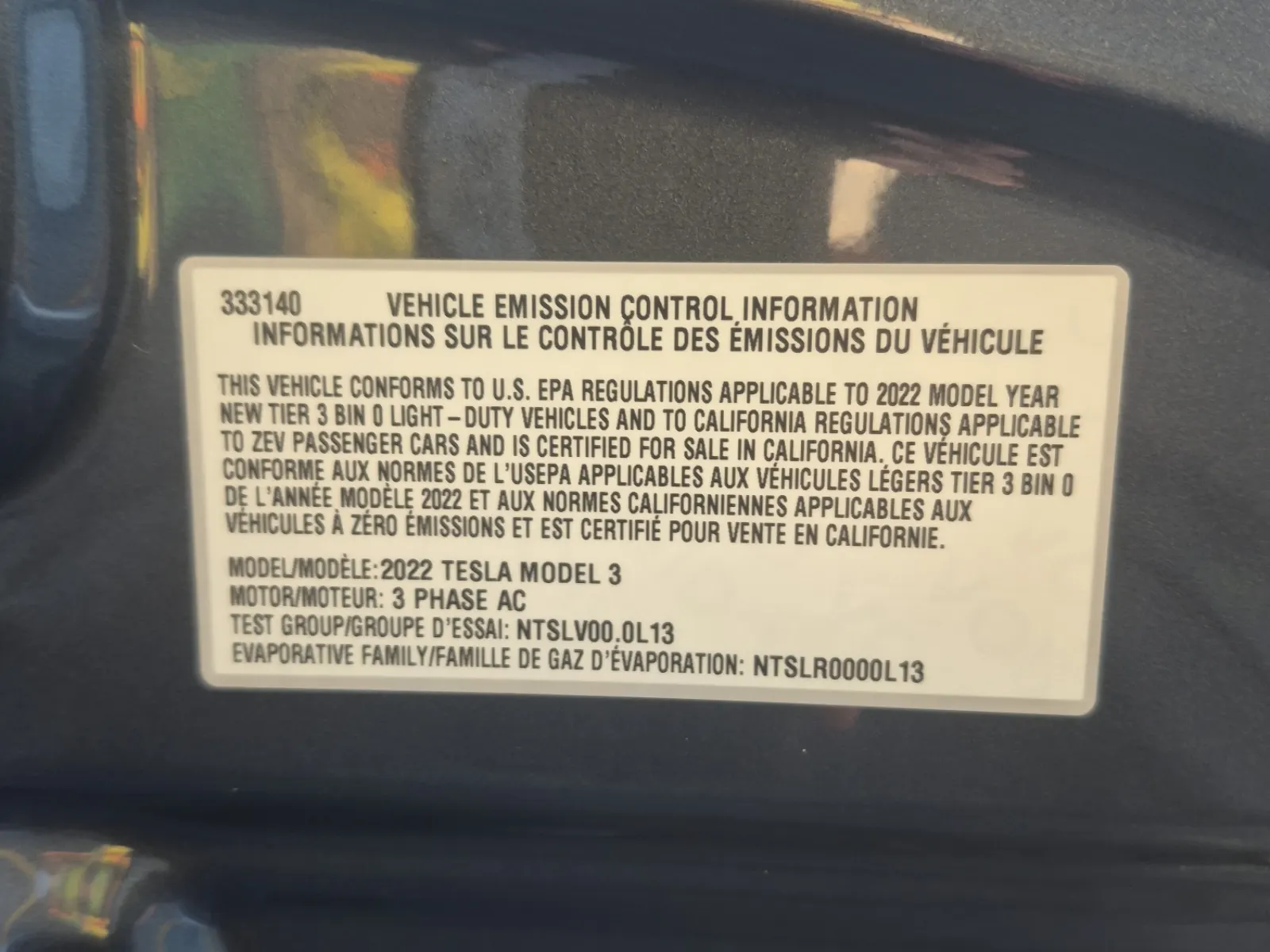 Emission Sticker Photo