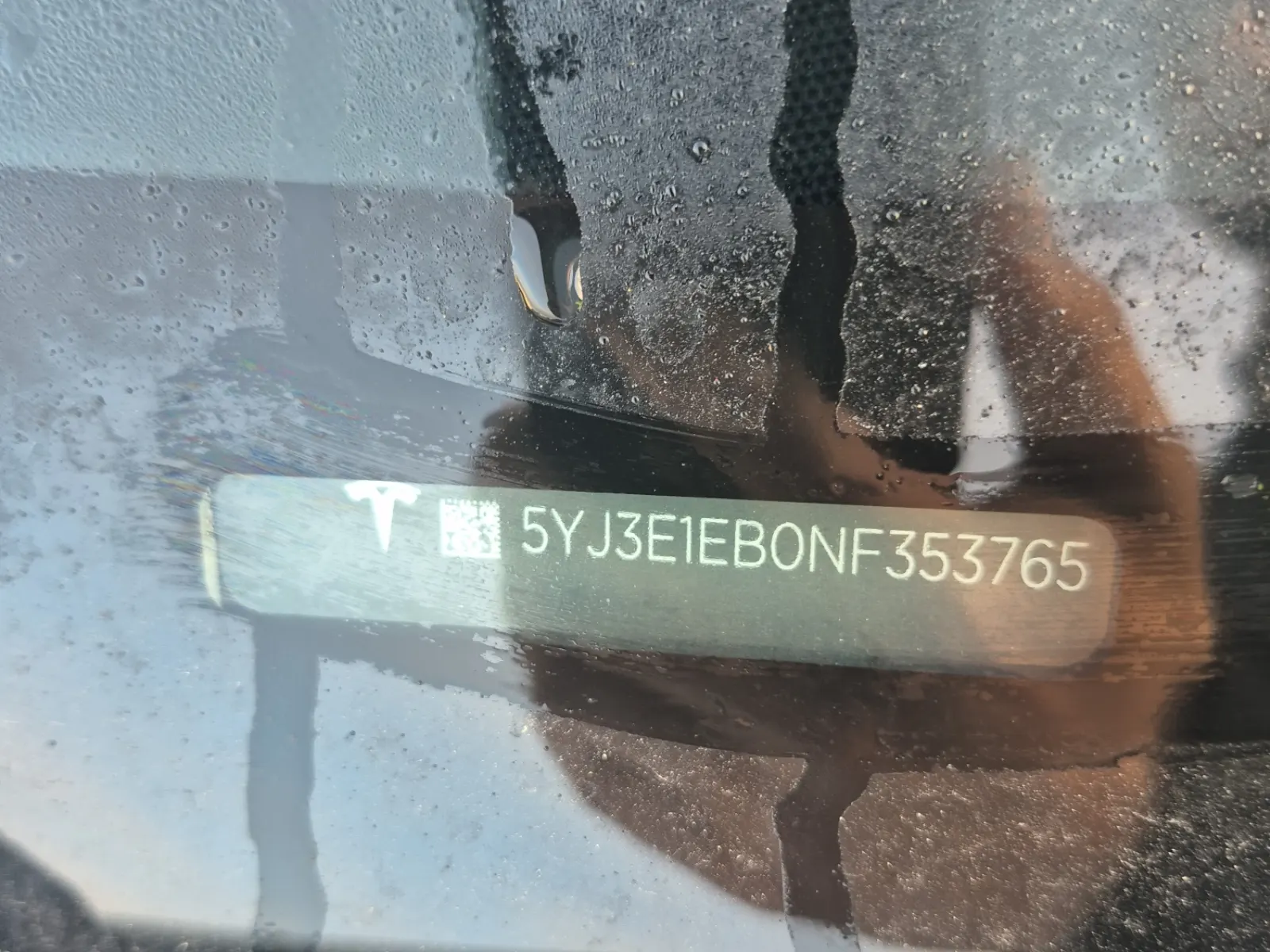Dash VIN Plate Photo