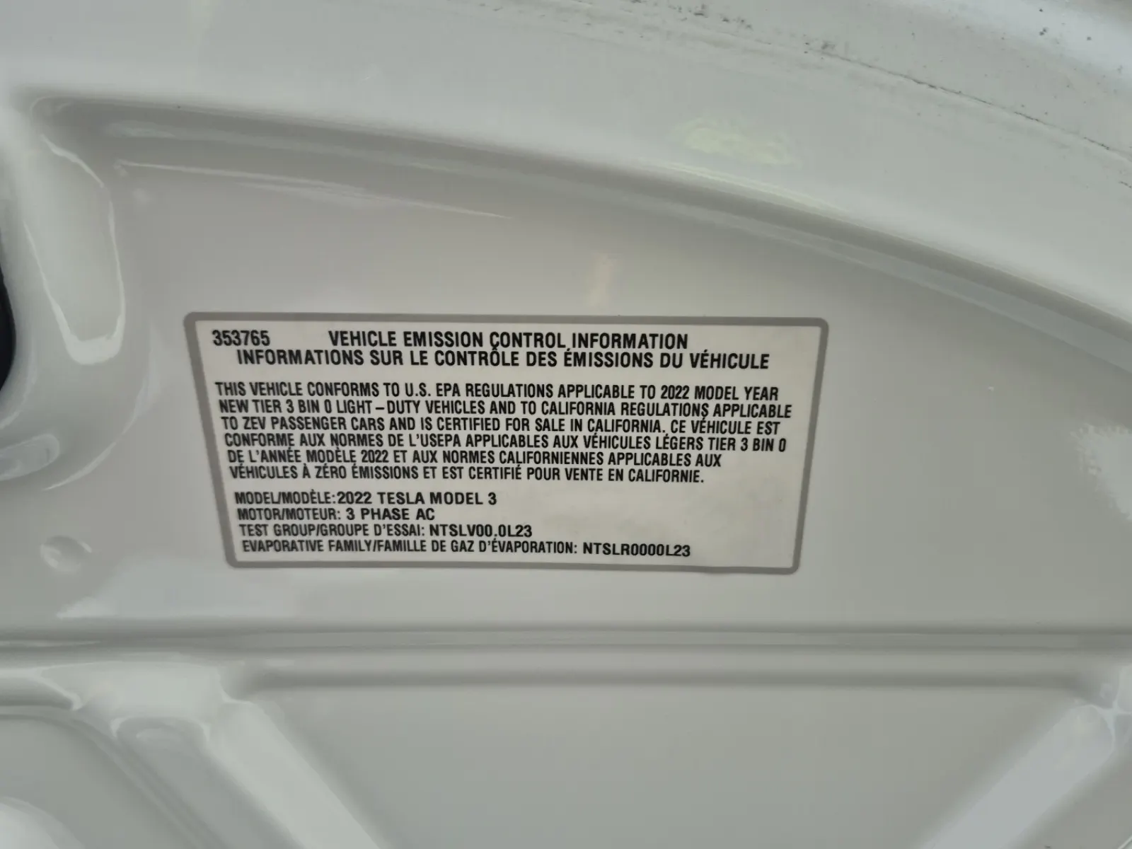 Emission Sticker Photo