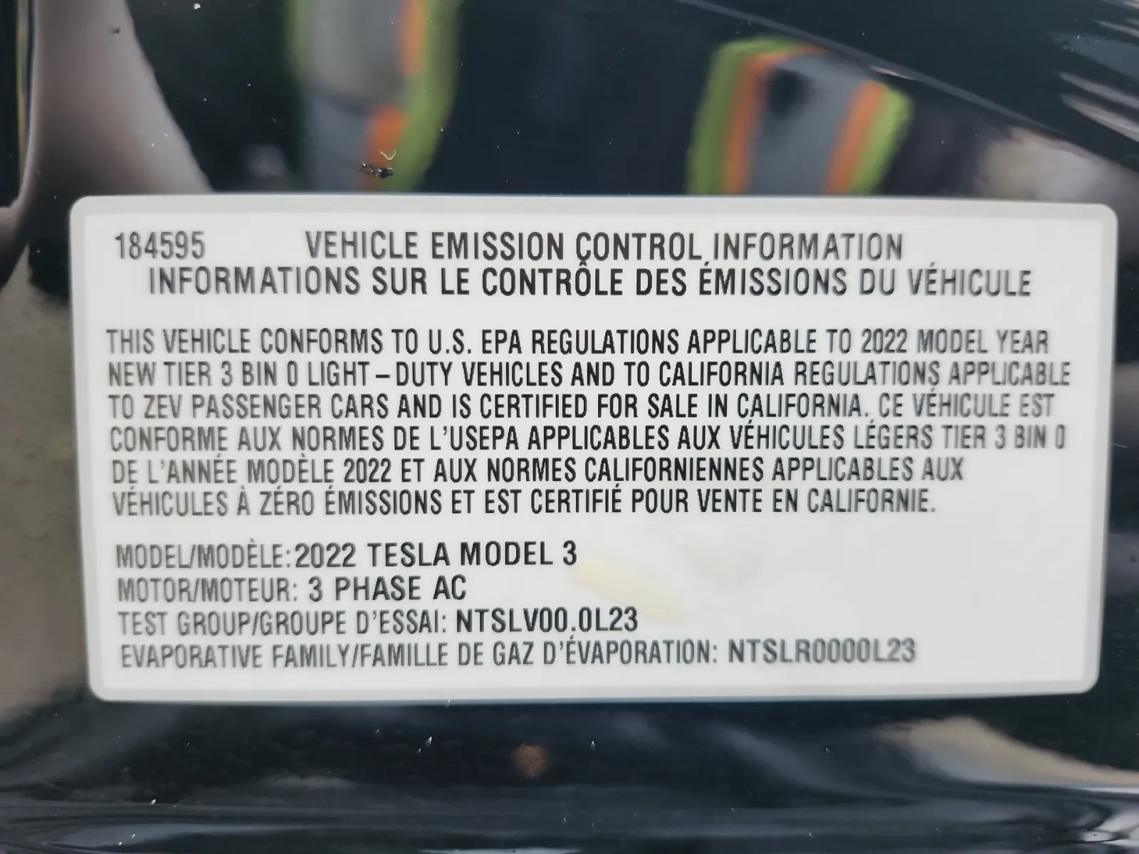 Emission Sticker Photo