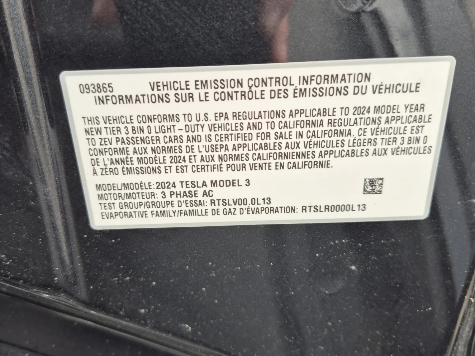 Emission Sticker Photo