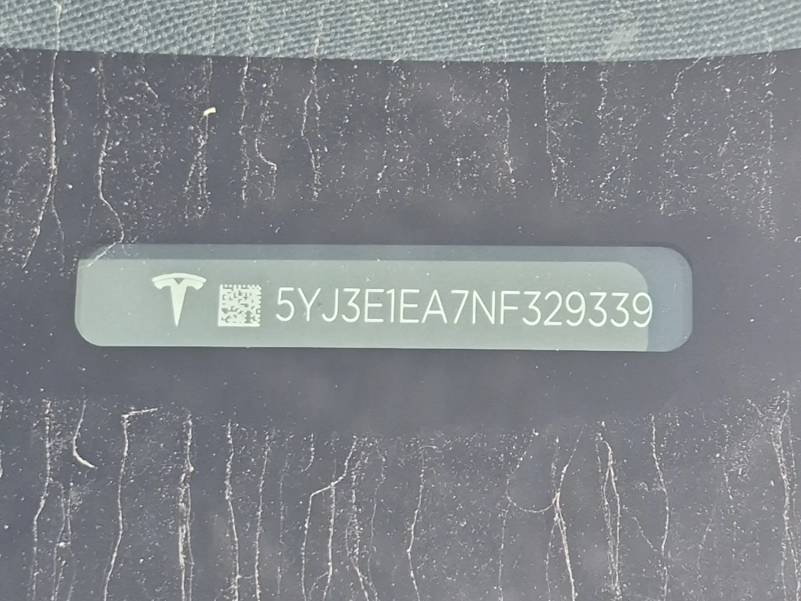 Dash VIN Plate Photo