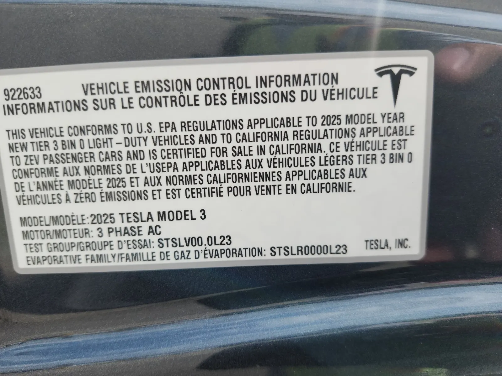 Emission Sticker Photo