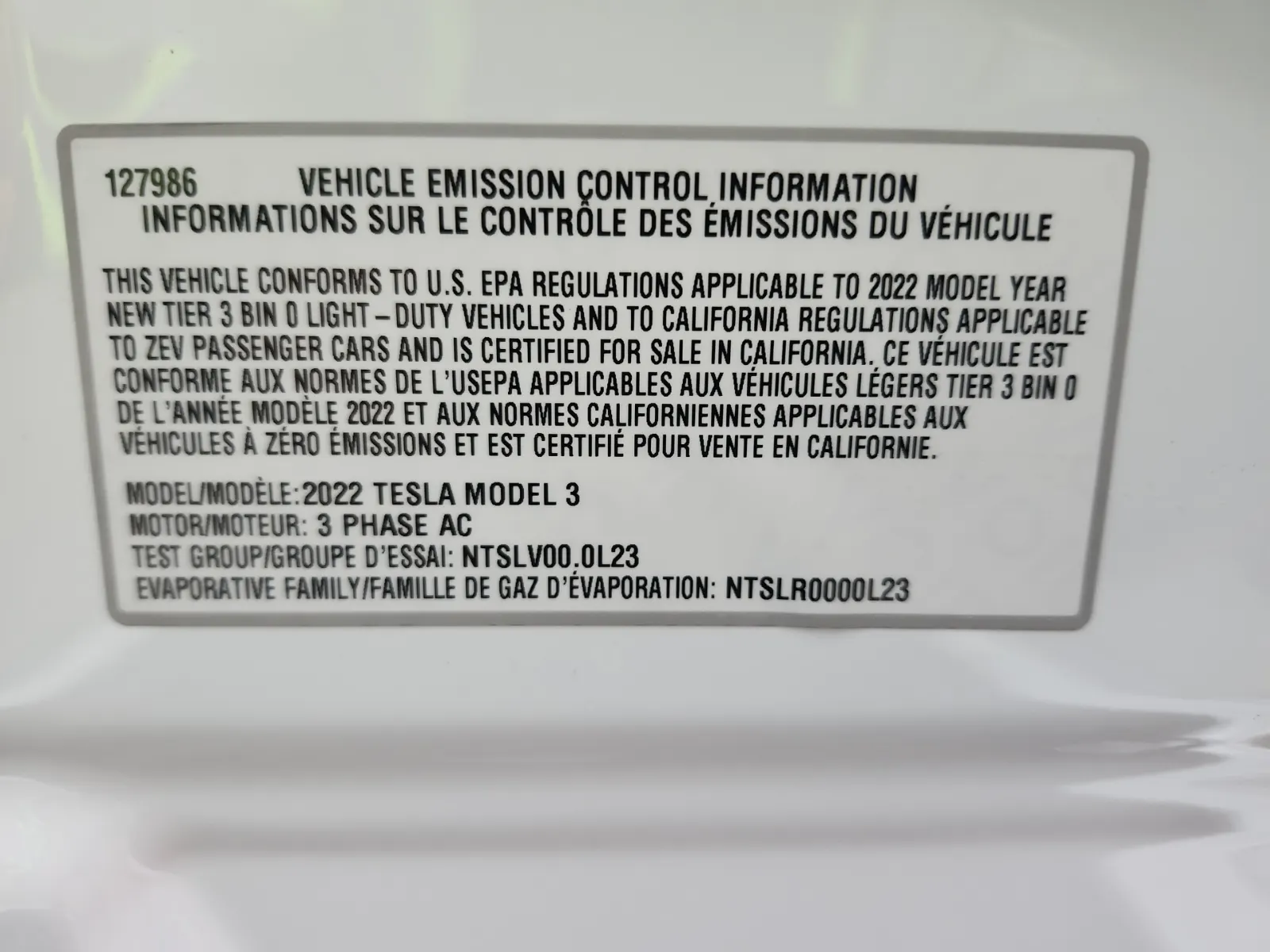 Emission Sticker Photo