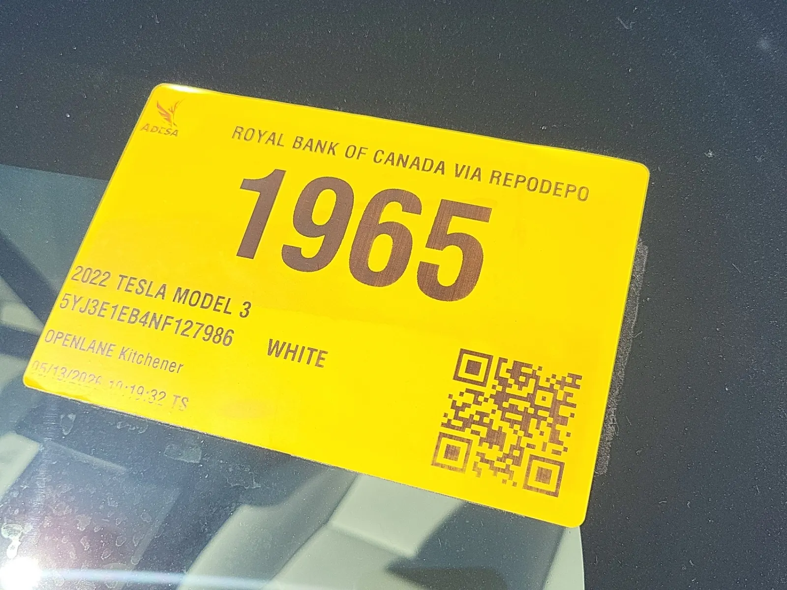 Inventory Label Photo