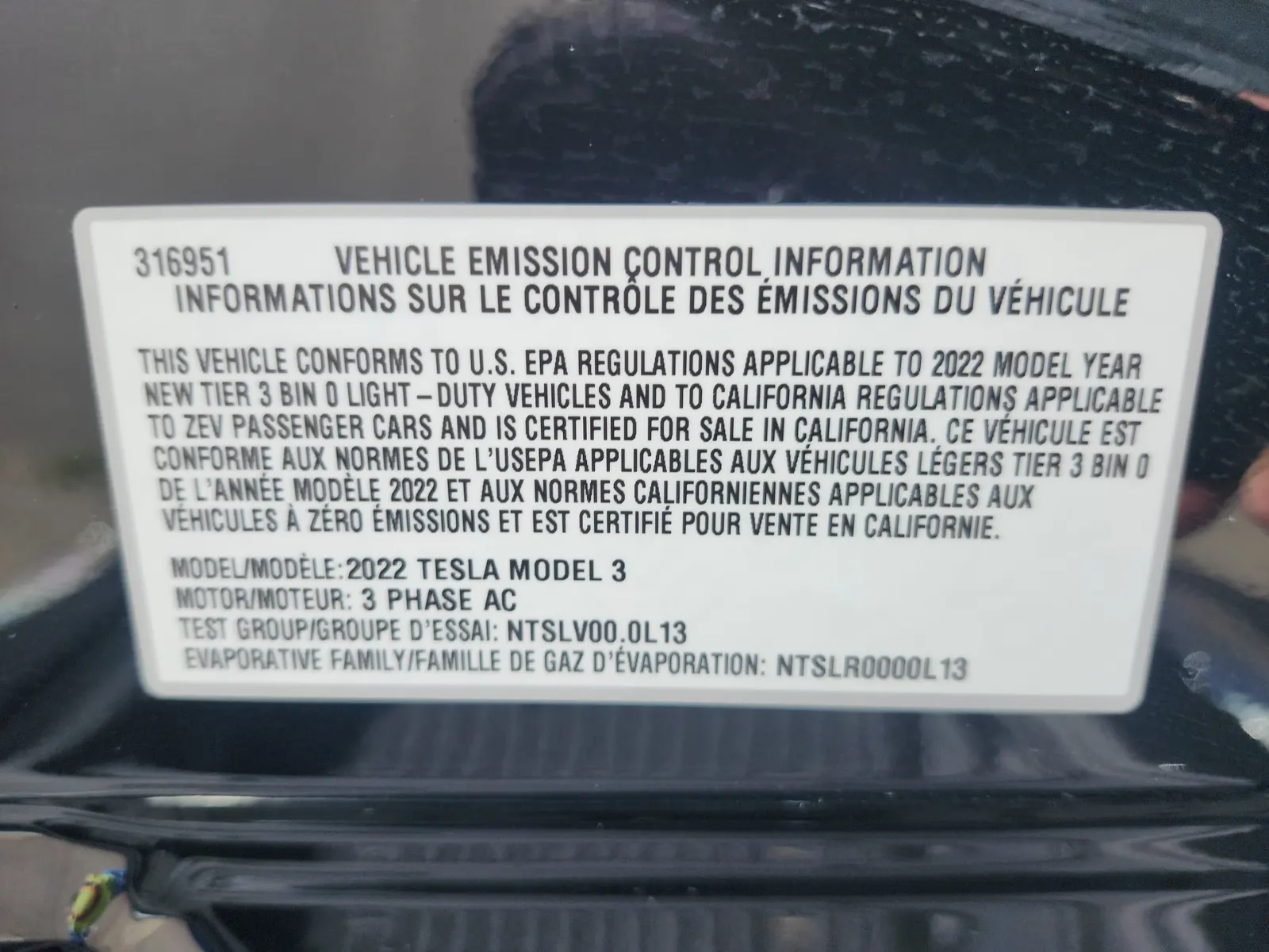 Emission Sticker Photo