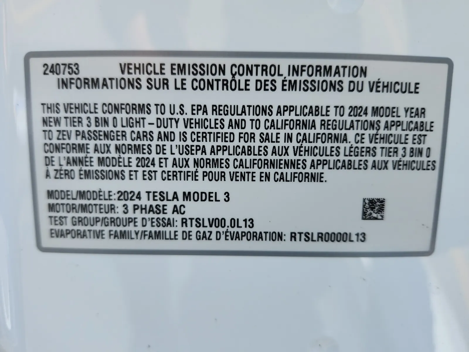 Emission Sticker Photo