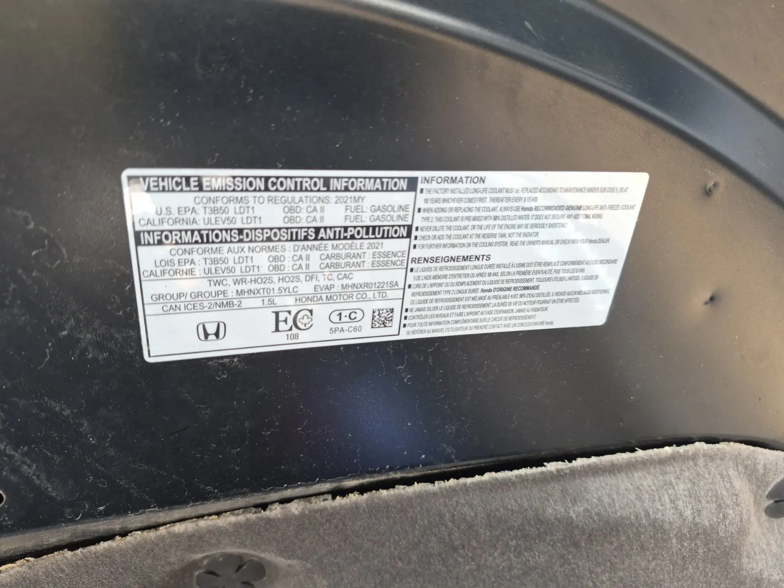 Emission Sticker Photo