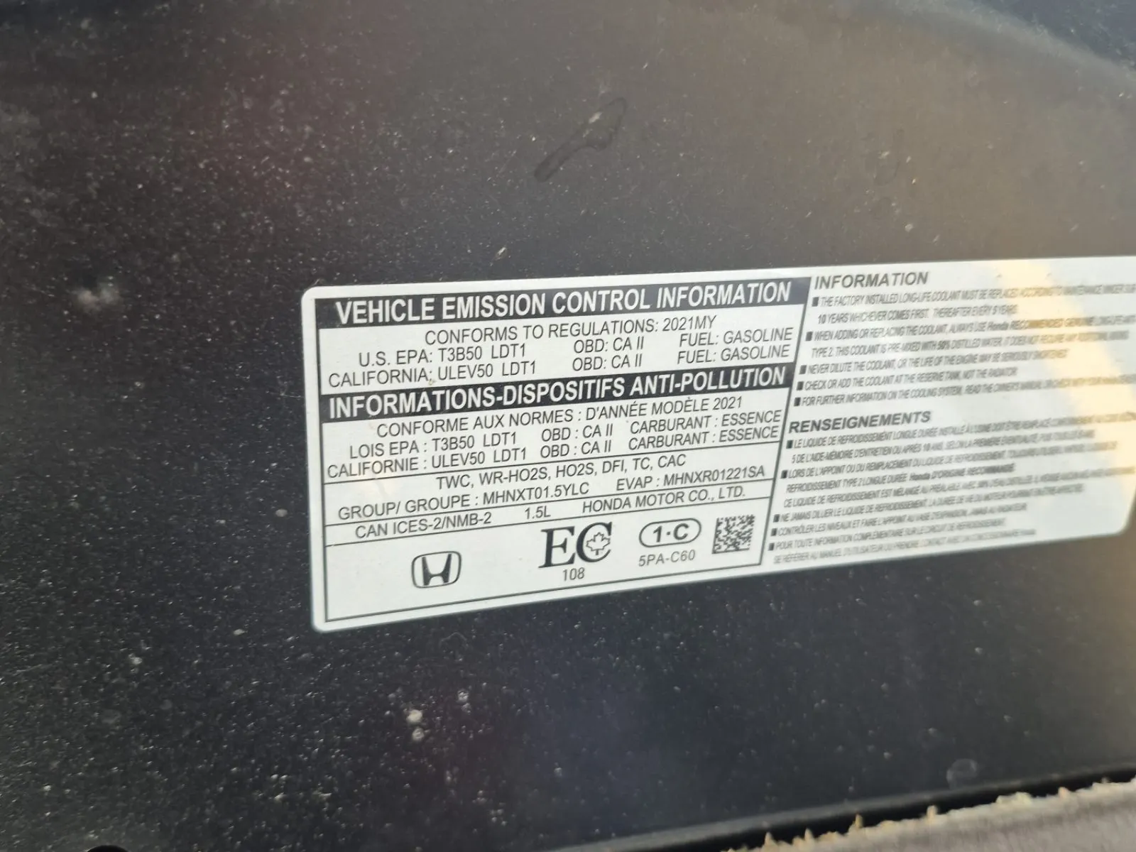Emission Sticker Photo