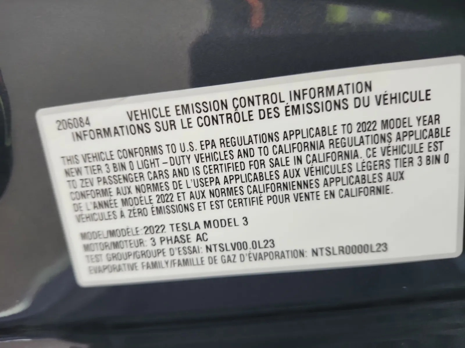 Emission Sticker Photo