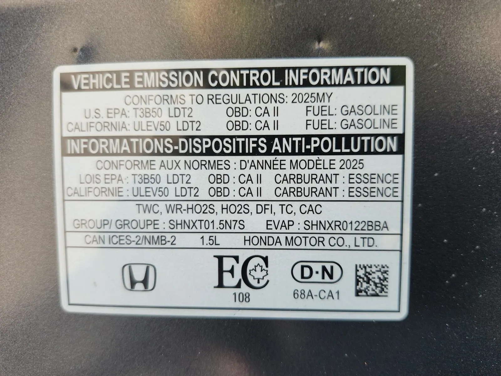 Emission Sticker Photo