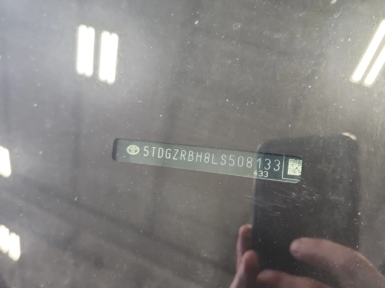 Dash VIN Plate Photo