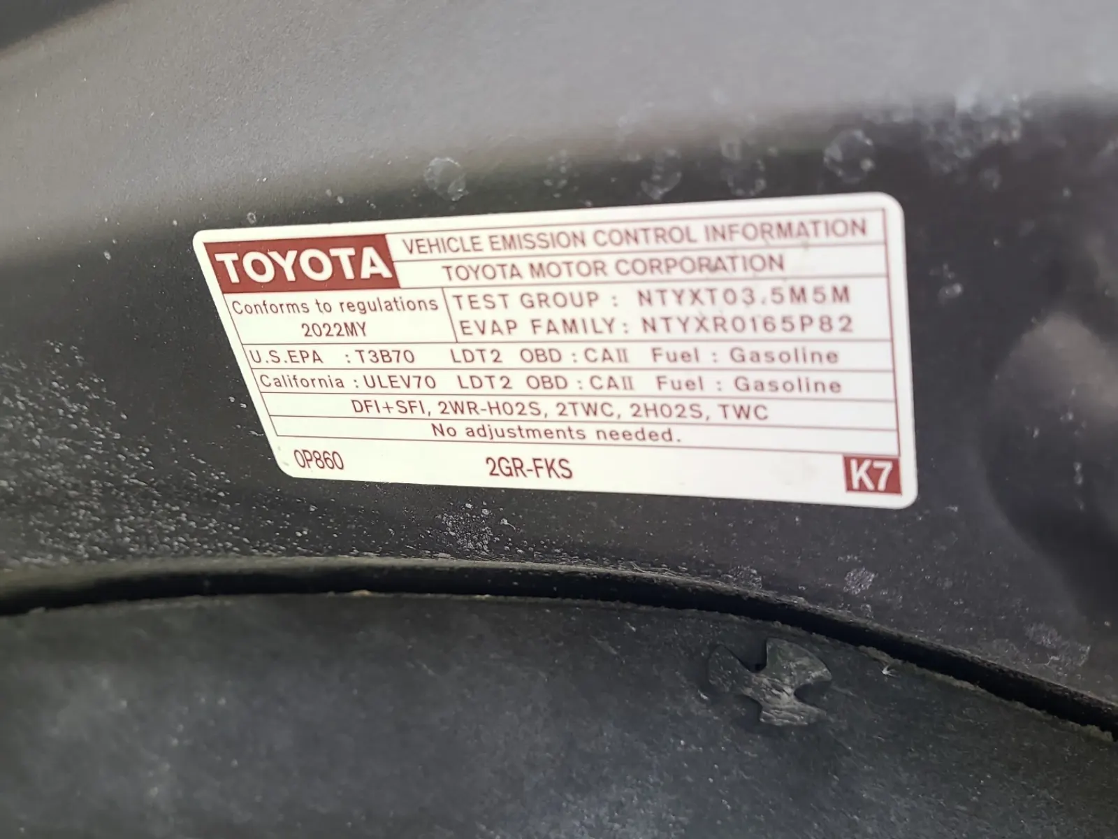 Emission Sticker Photo