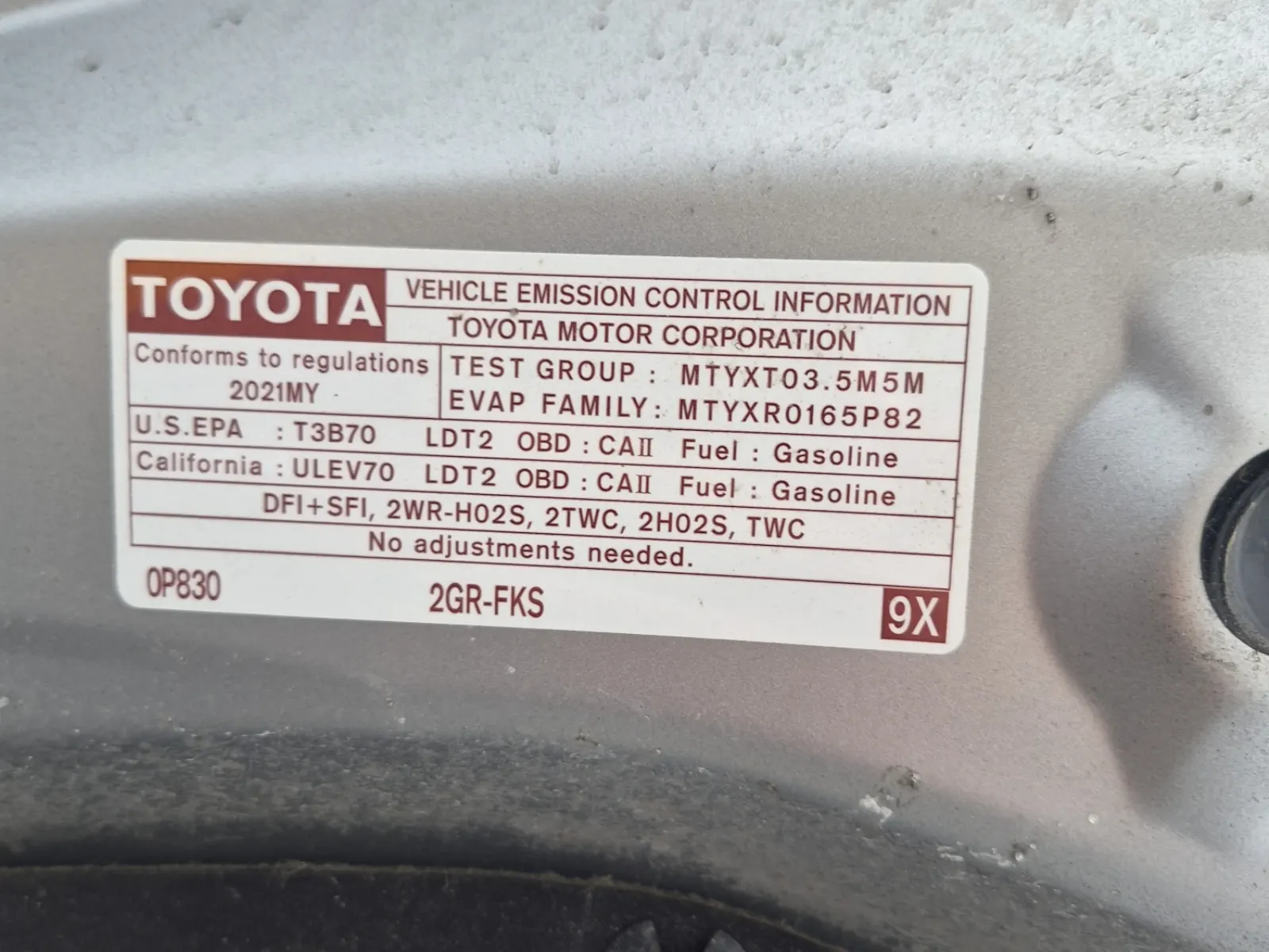 Emission Sticker Photo