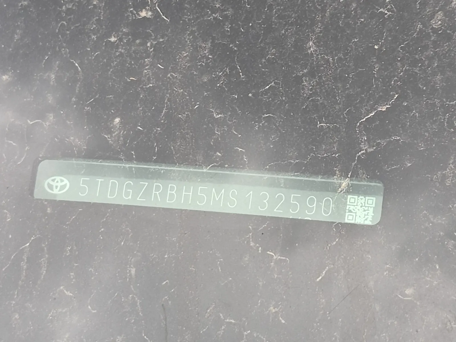 Dash VIN Plate Photo