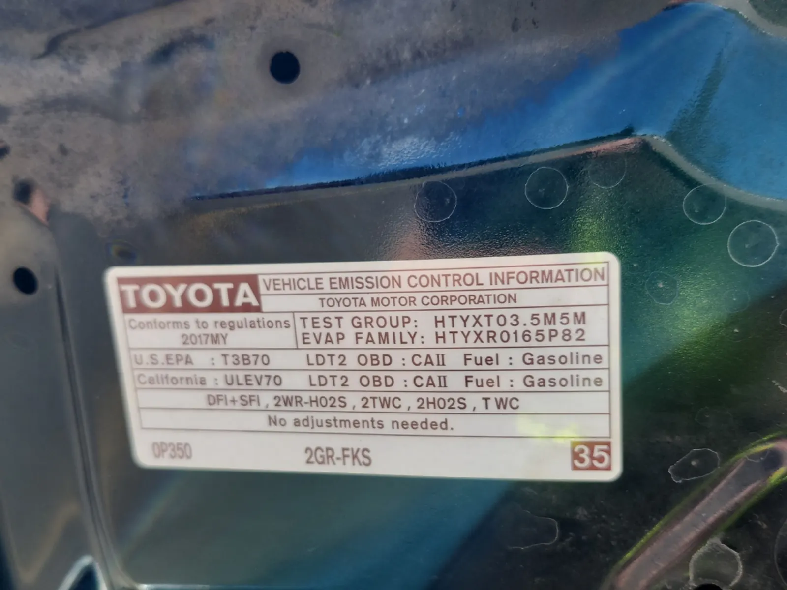 Emission Sticker Photo