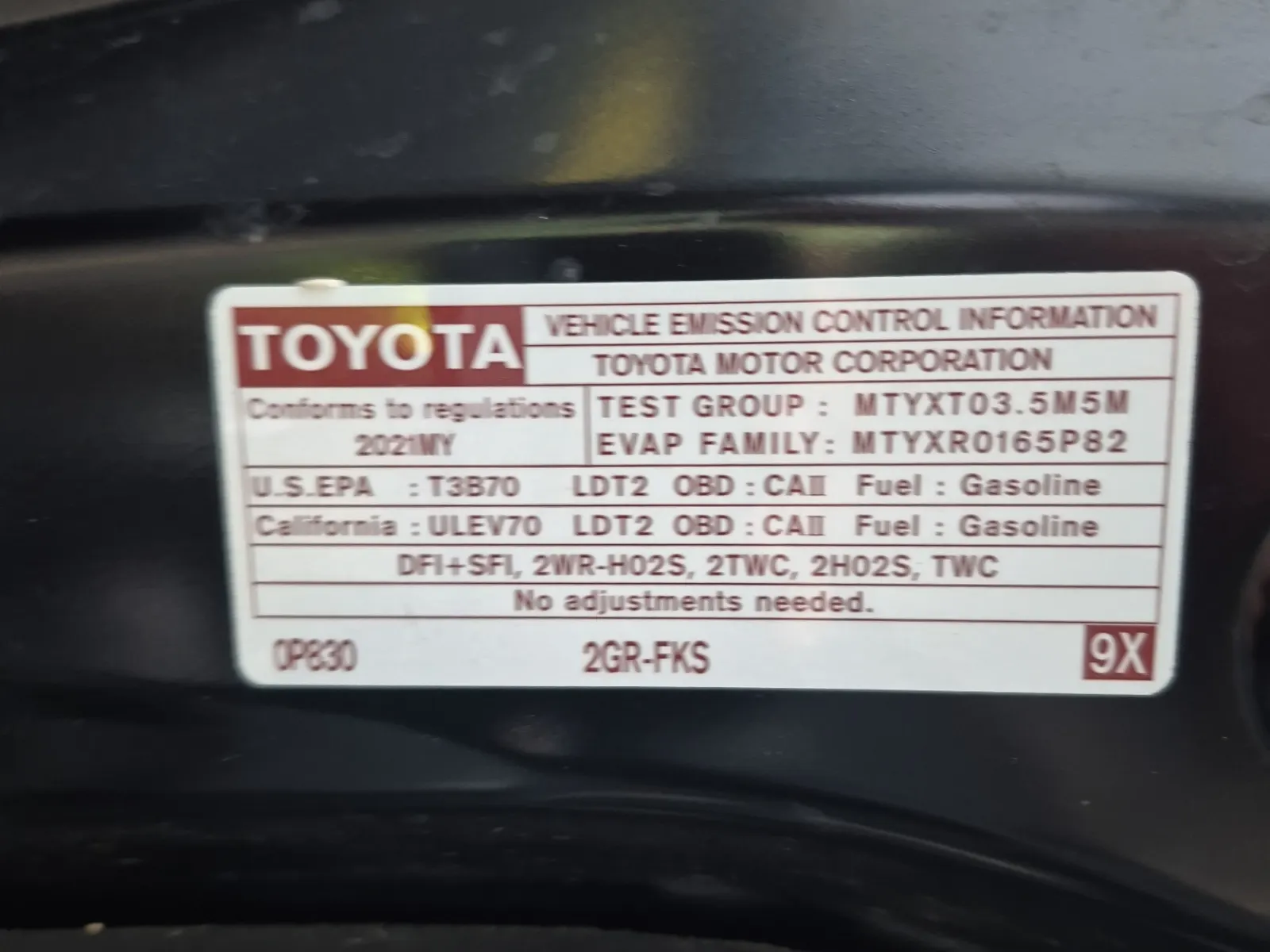 Emission Sticker Photo