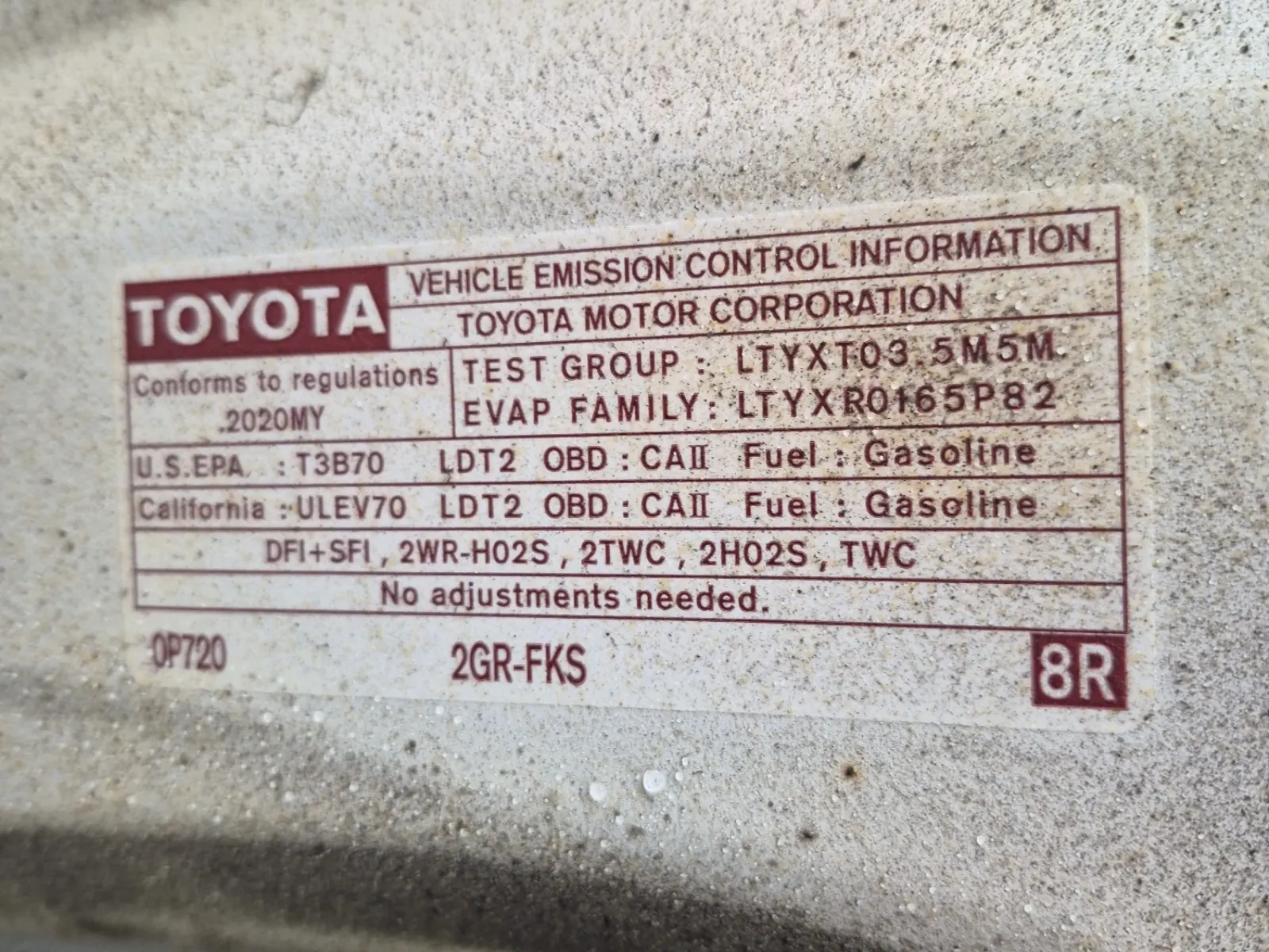 Emission Sticker Photo