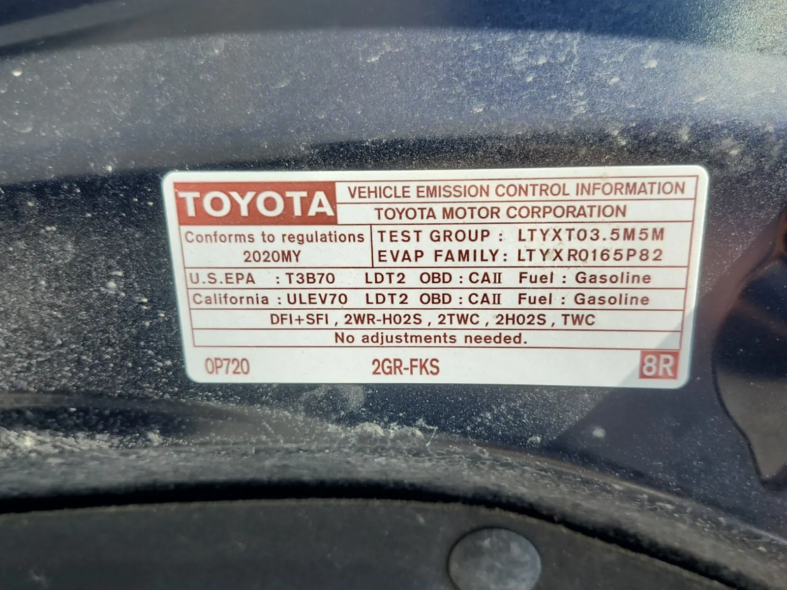 Emission Sticker Photo