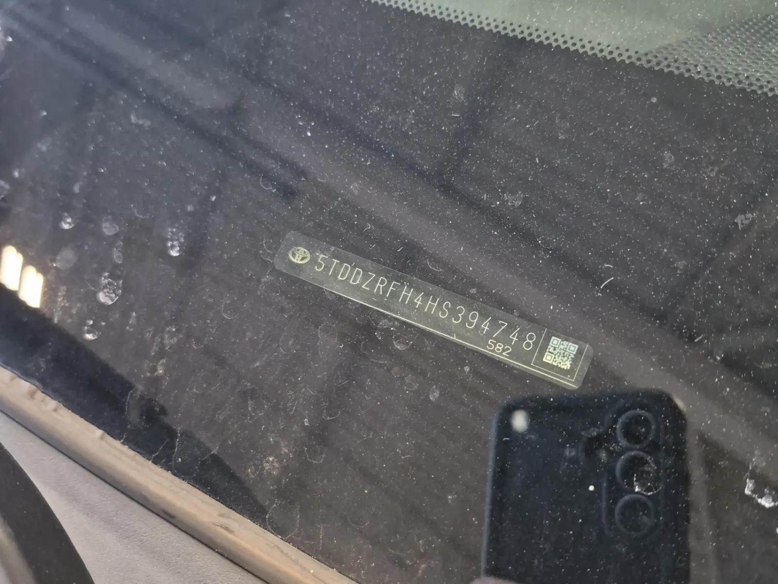 Dash VIN Plate Photo