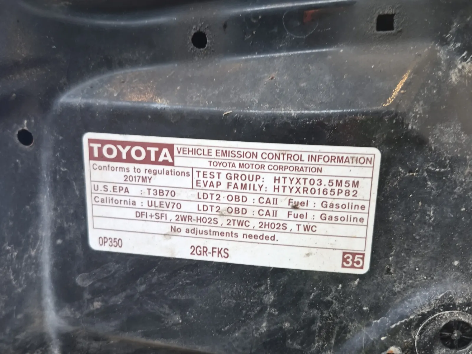 Emission Sticker Photo